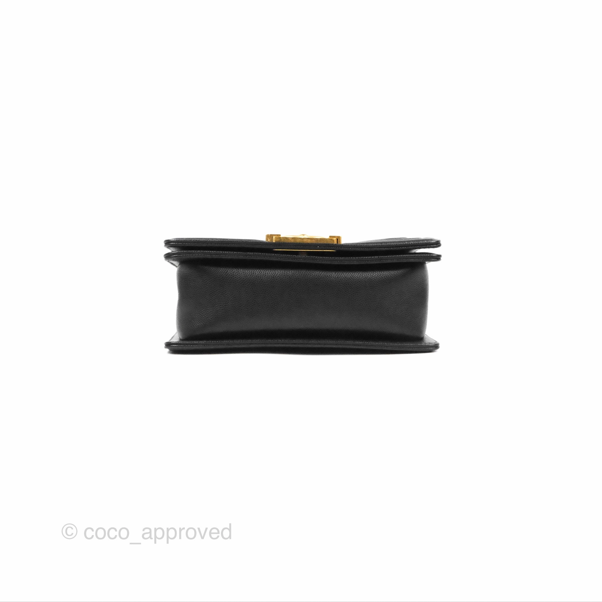 Chanel Small Boy Black Caviar Gold Hardware