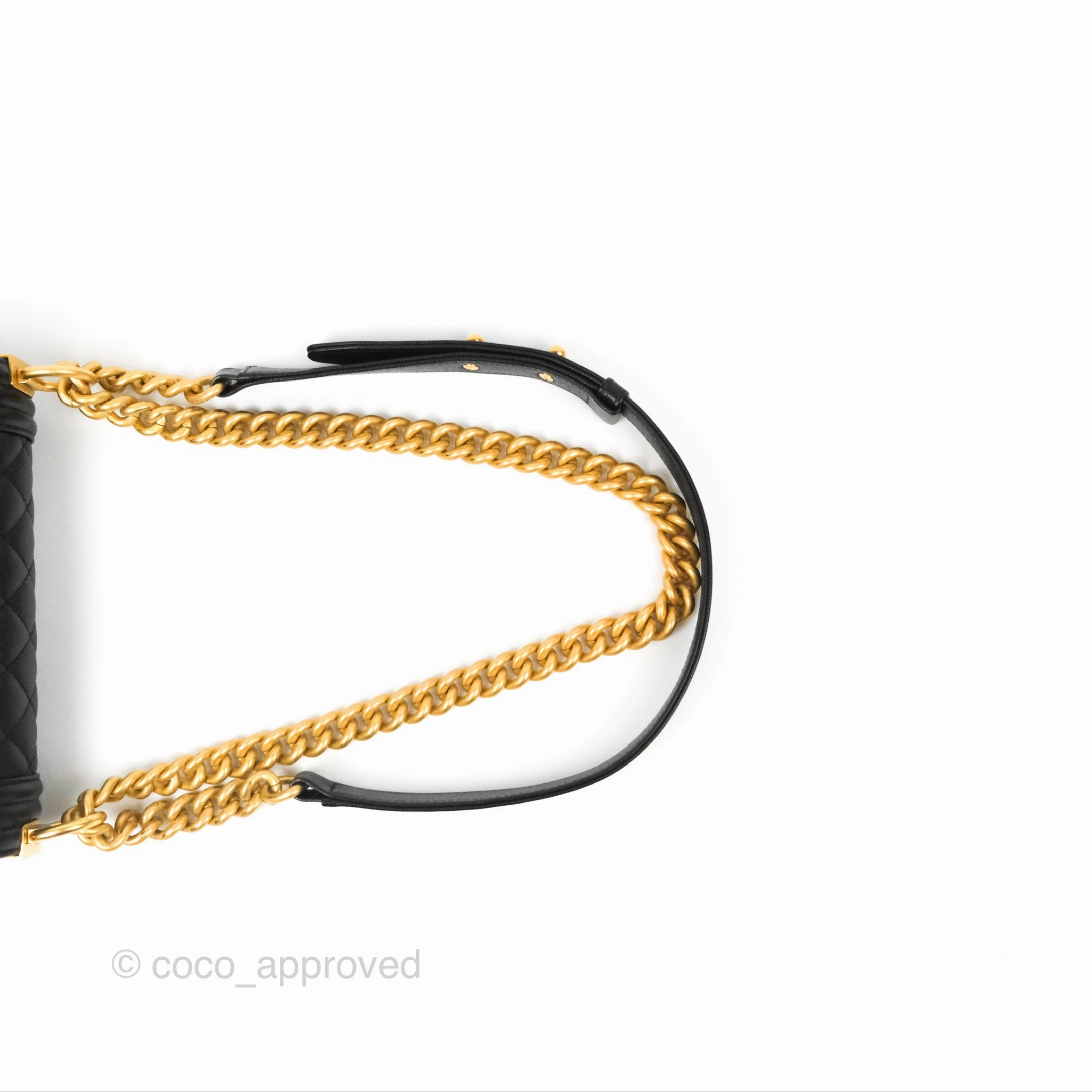 Chanel Small Boy Black Caviar Gold Hardware