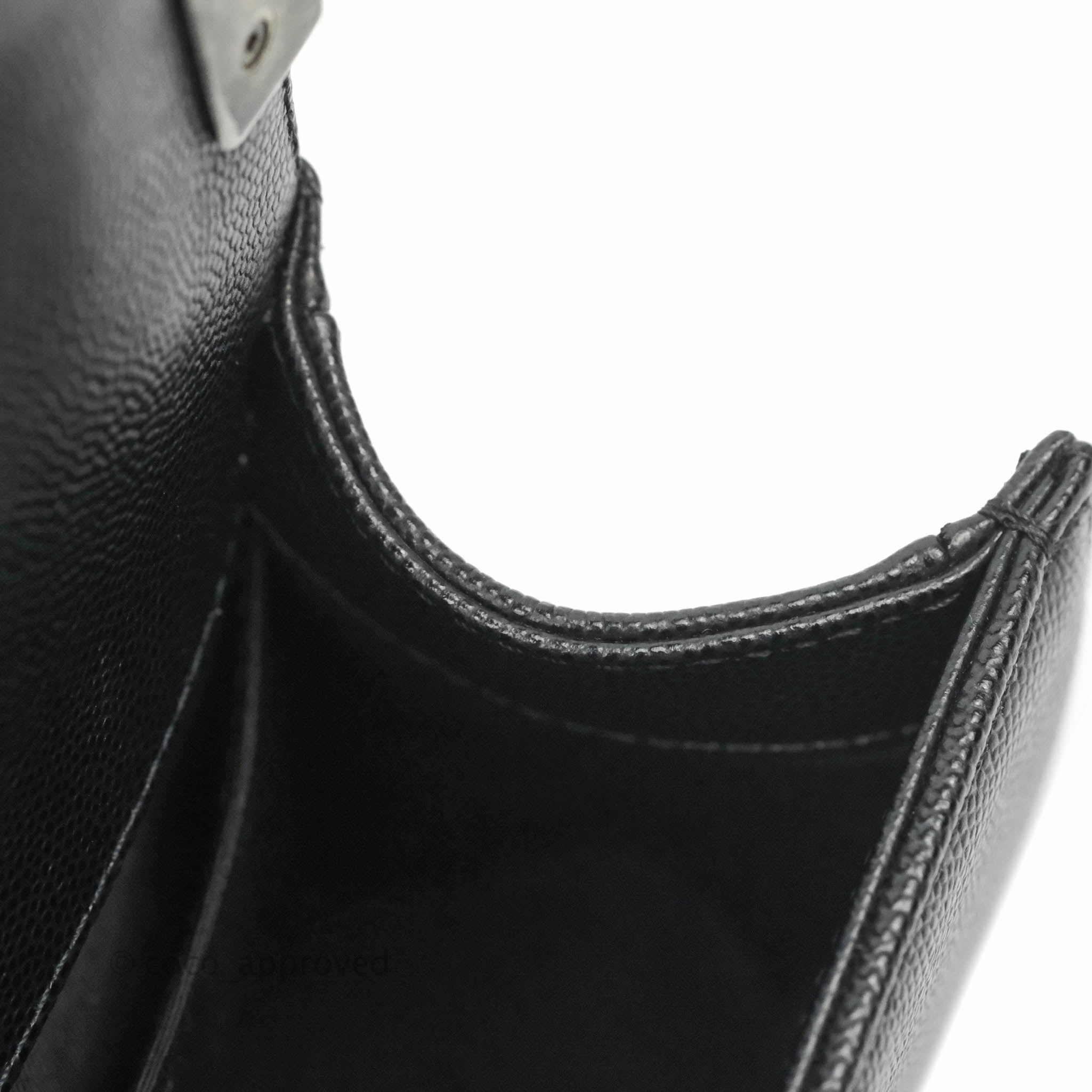 Chanel Small Boy Black Caviar Ruthenium Hardware