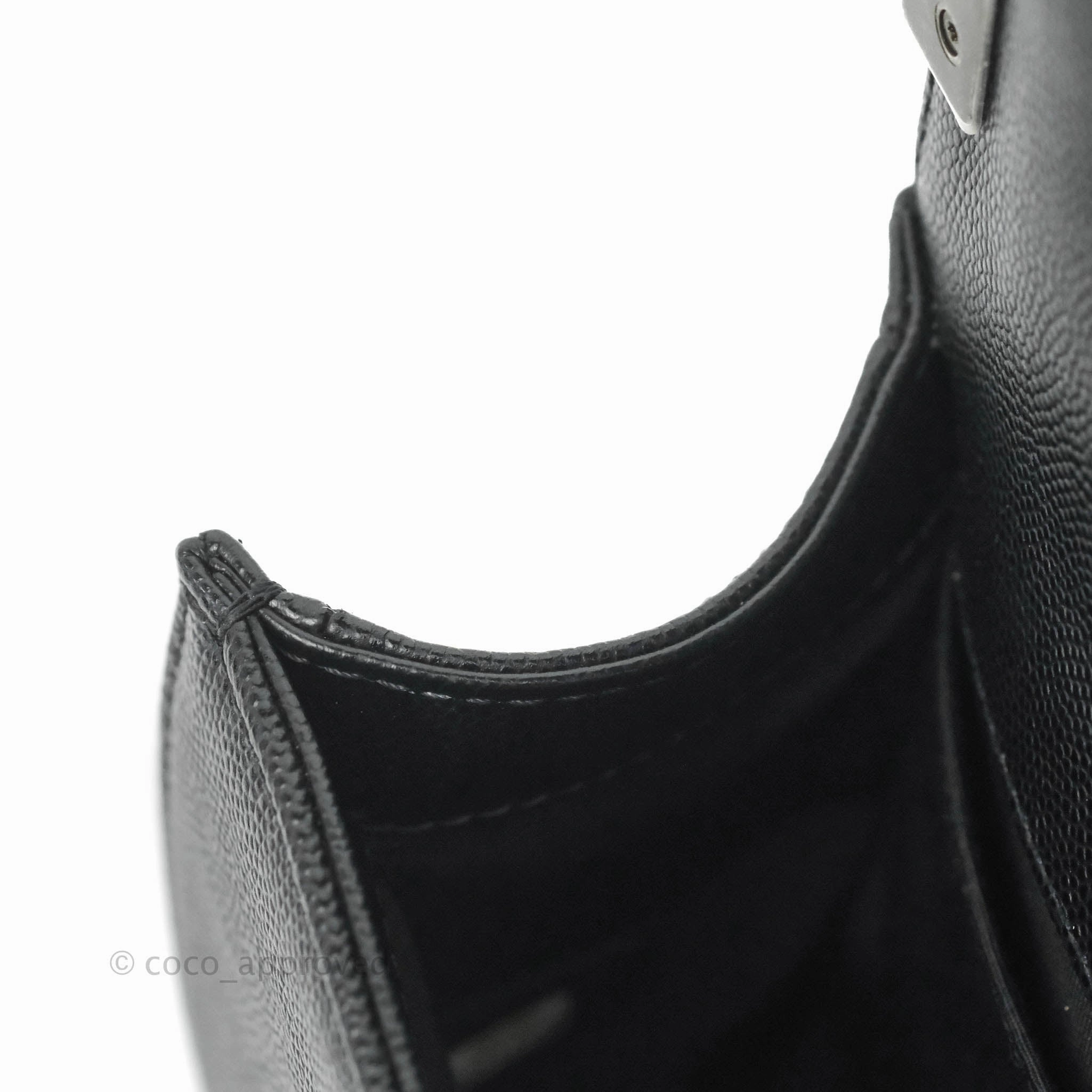 Chanel Small Boy Black Caviar Ruthenium Hardware