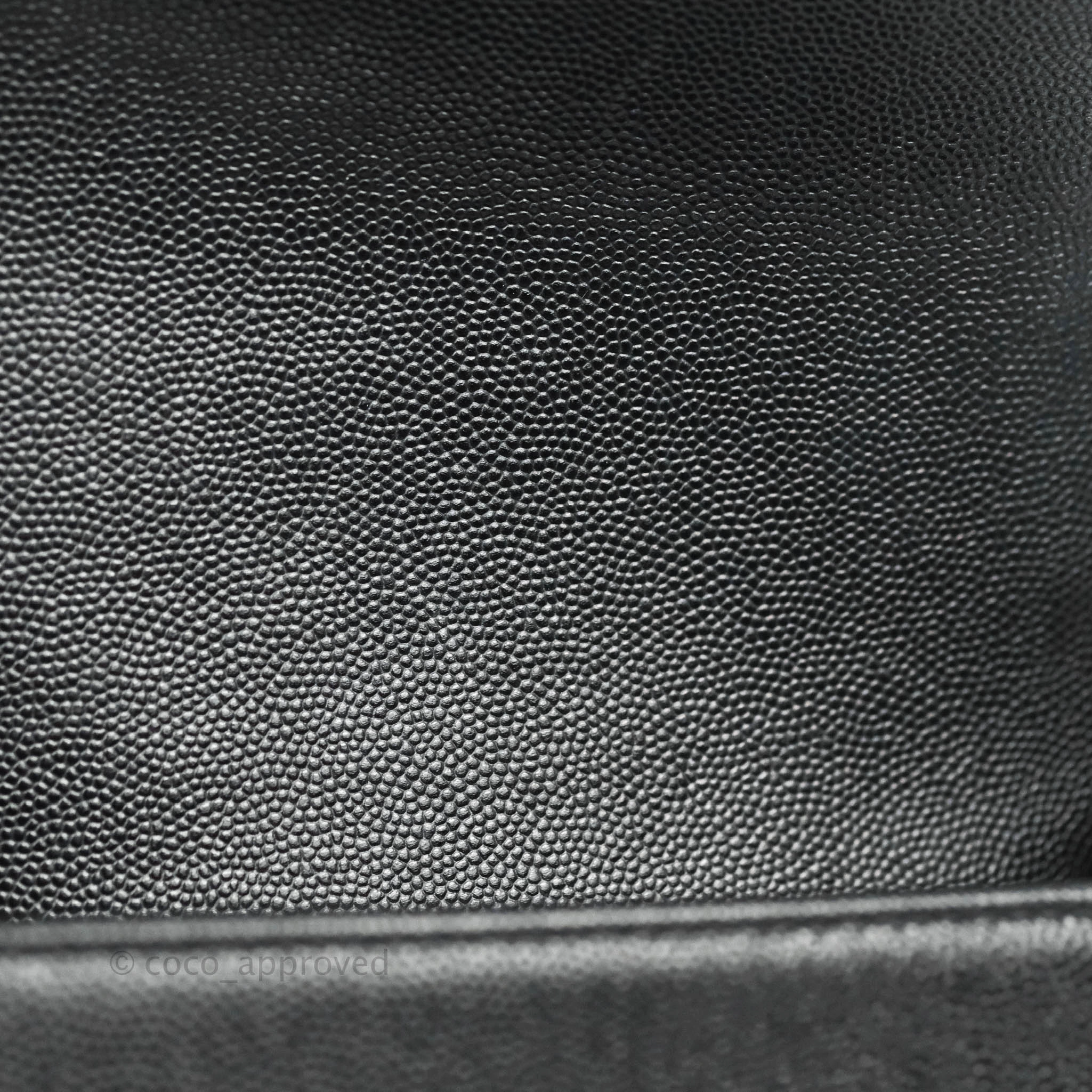 Chanel Small Boy Black Caviar Ruthenium Hardware