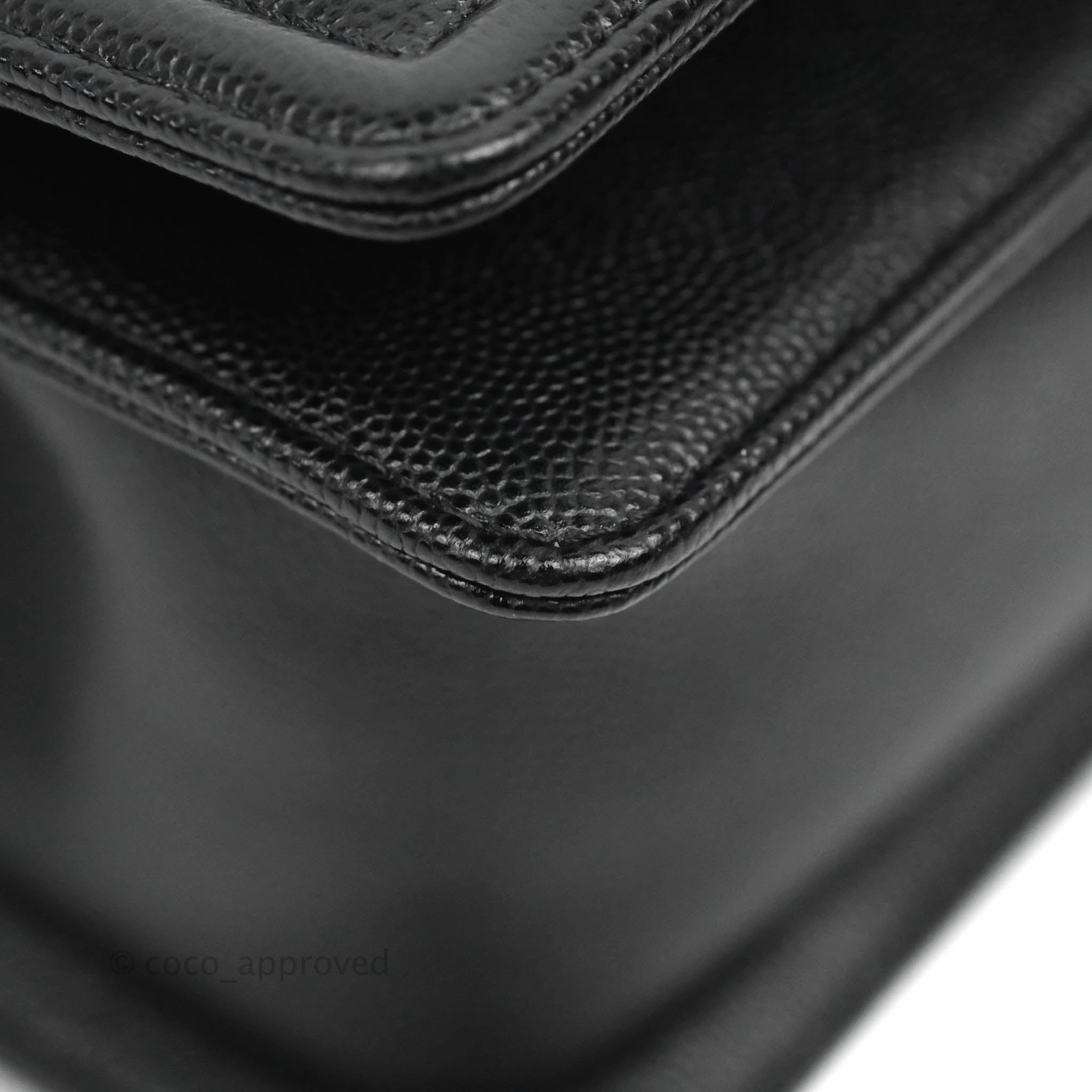 Chanel Small Boy Black Caviar Ruthenium Hardware