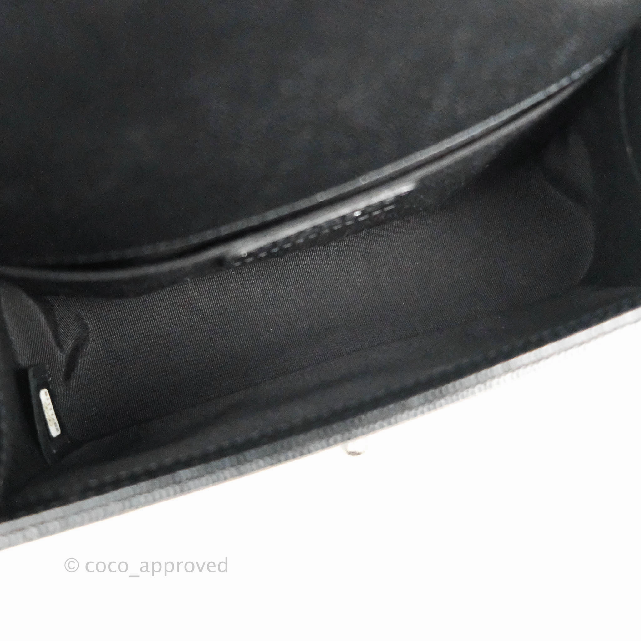 Chanel Small Boy Black Caviar Ruthenium Hardware