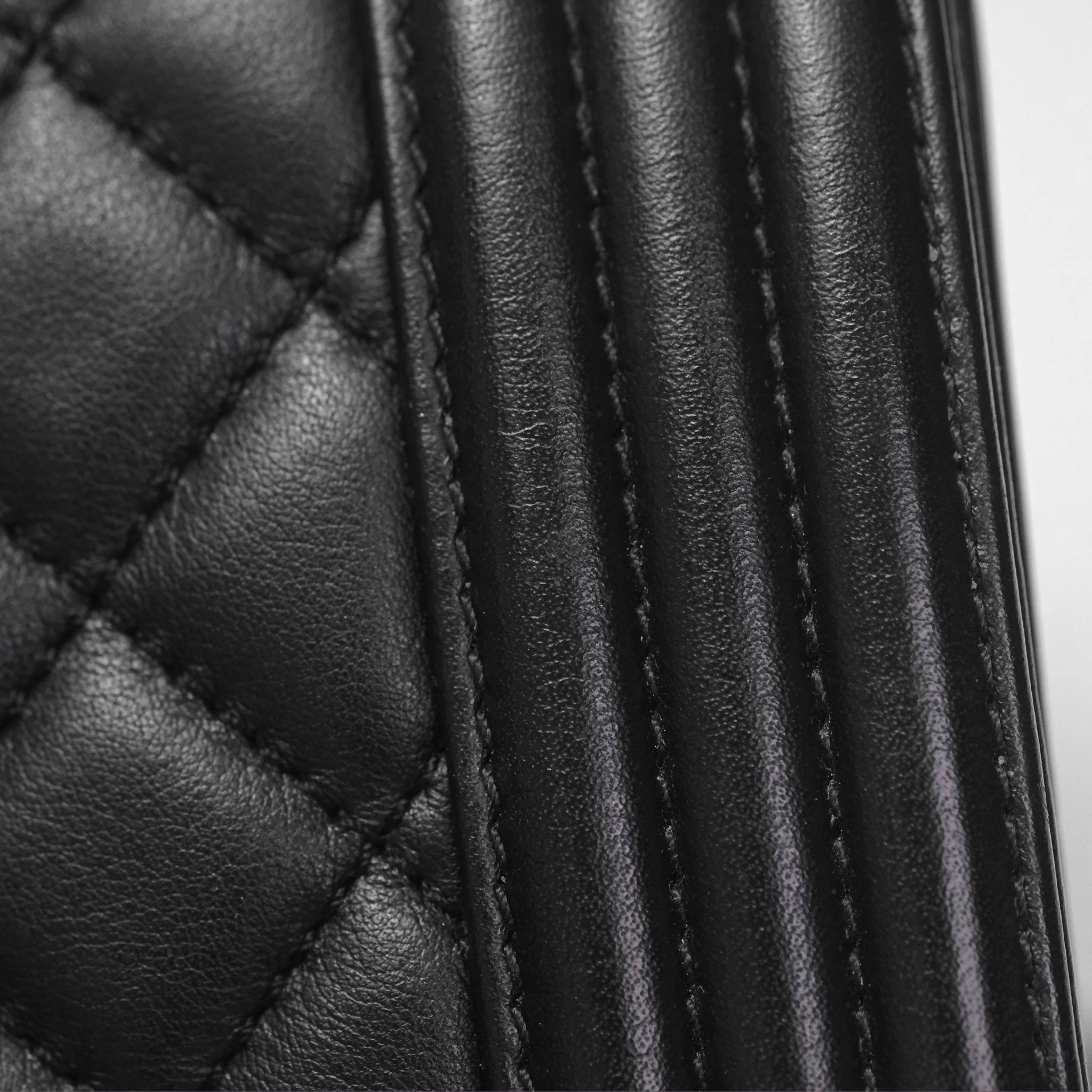 Chanel Small Boy Black Lambskin Ruthenium Hardware