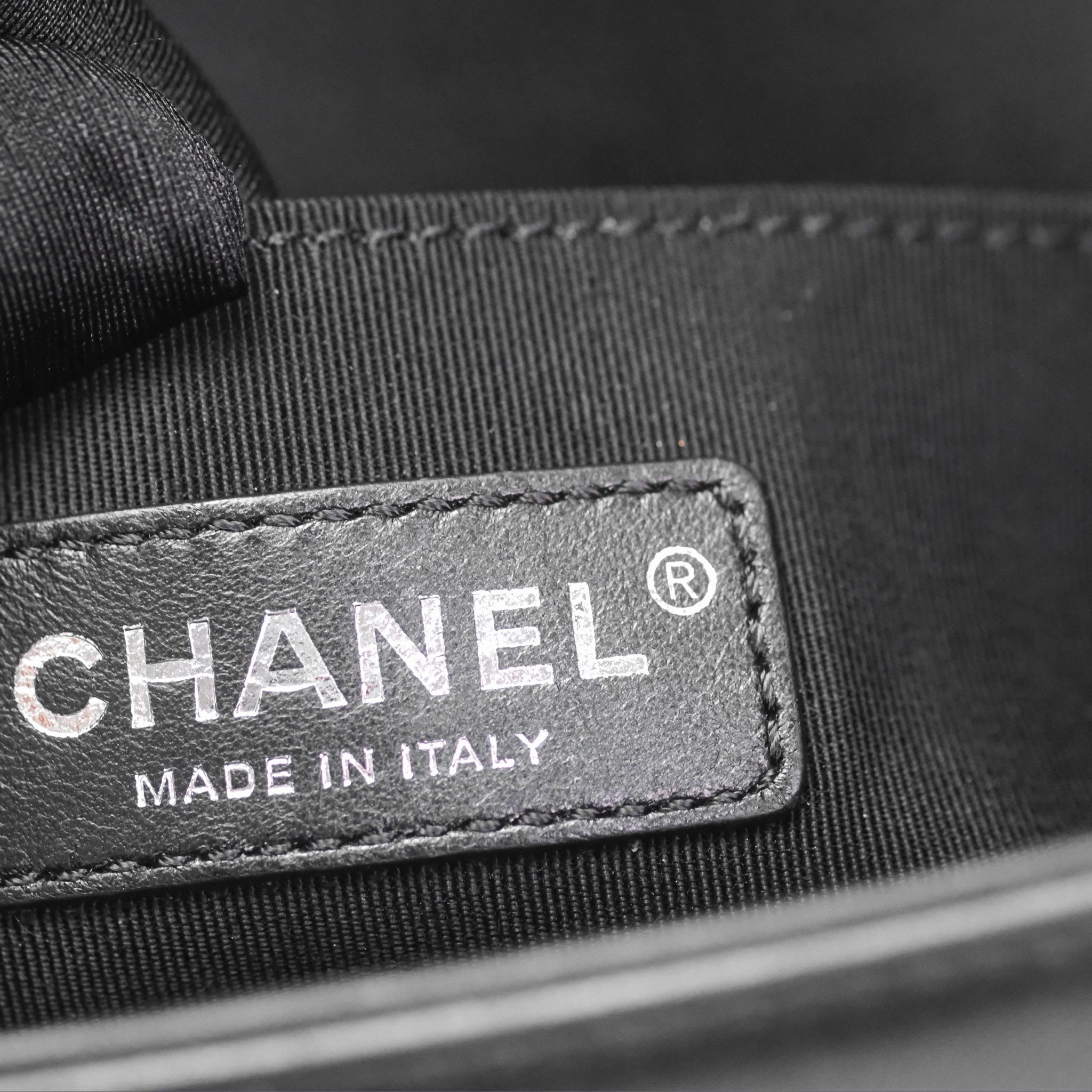 Chanel Small Boy Black Lambskin Ruthenium Hardware