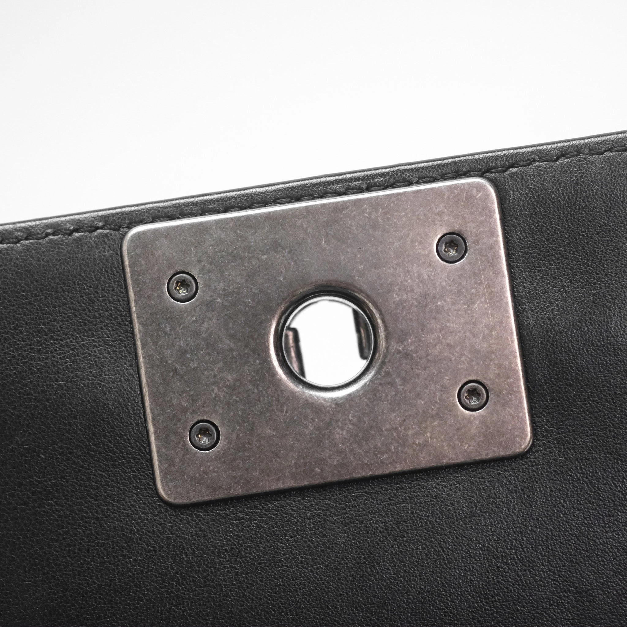 Chanel Small Boy Black Lambskin Ruthenium Hardware