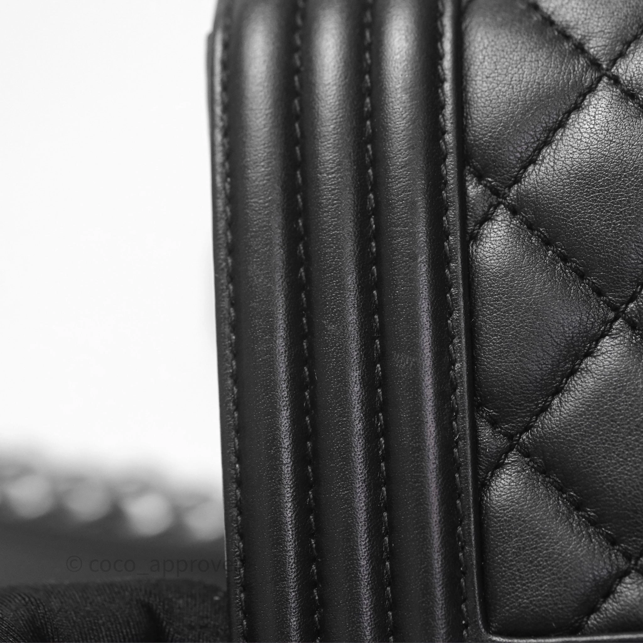 Chanel Small Boy Black Lambskin Ruthenium Hardware