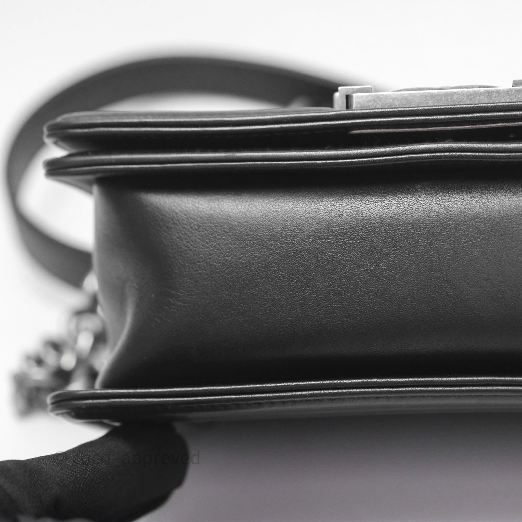 Chanel Small Boy Black Lambskin Ruthenium Hardware