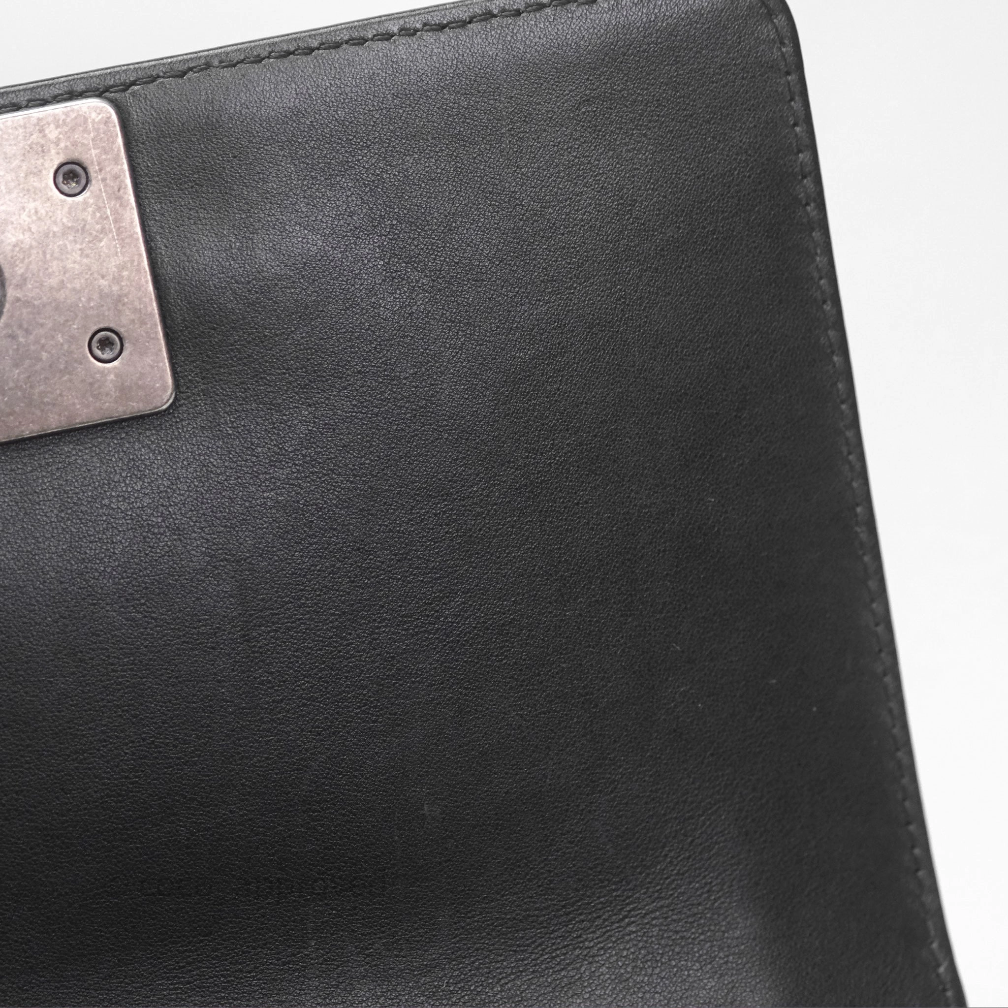 Chanel Small Boy Black Lambskin Ruthenium Hardware