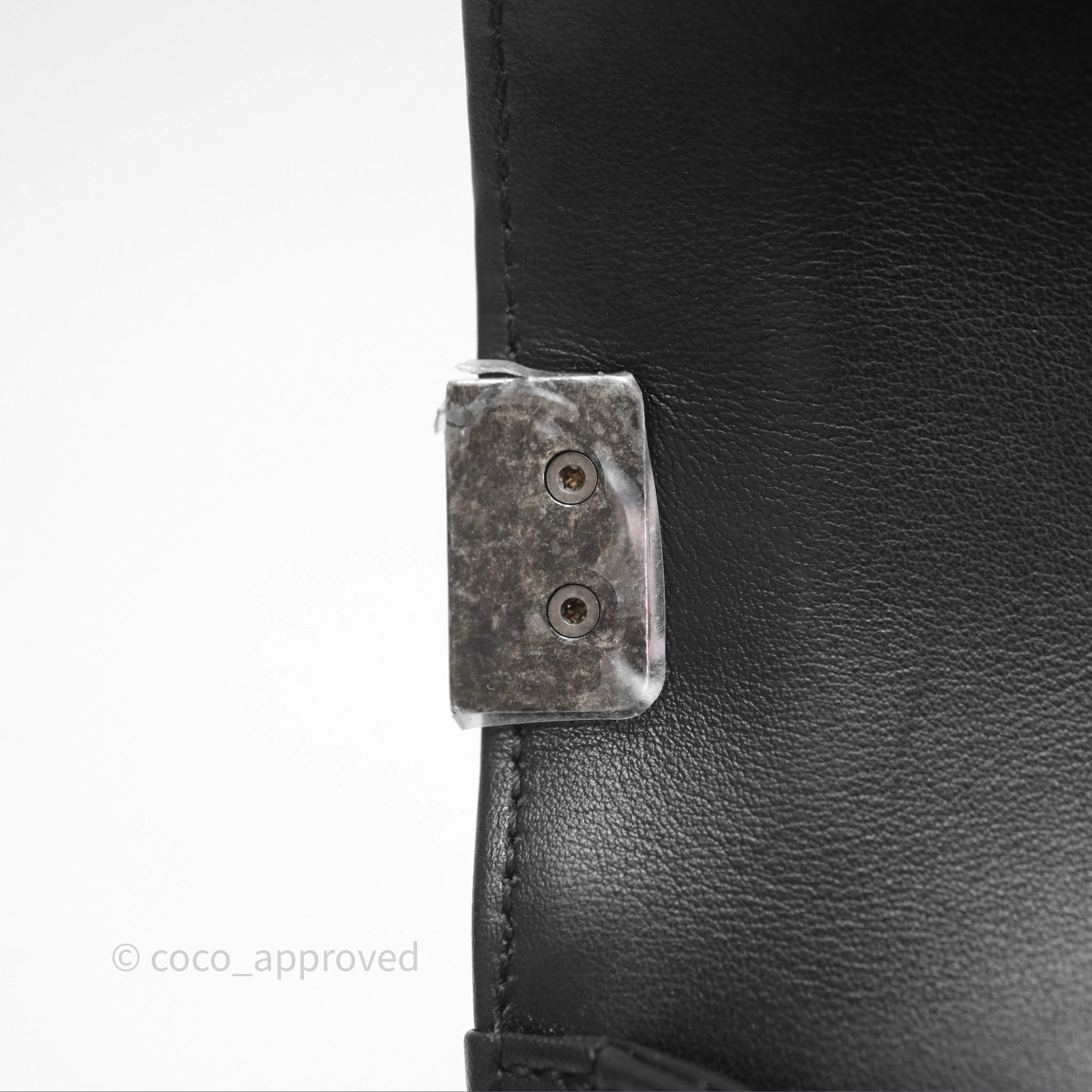 Chanel Small Boy Black Lambskin Ruthenium Hardware