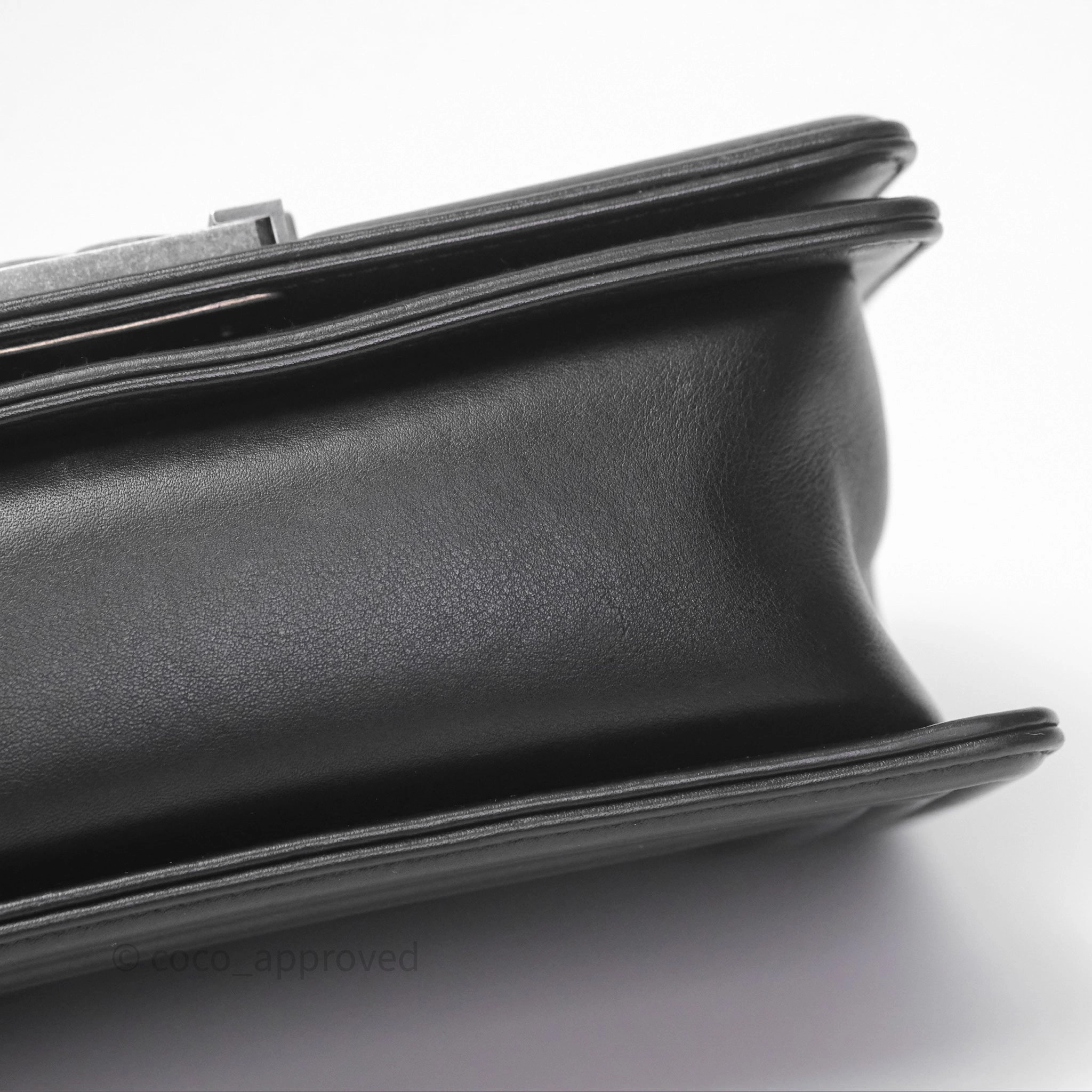 Chanel Small Boy Black Lambskin Ruthenium Hardware
