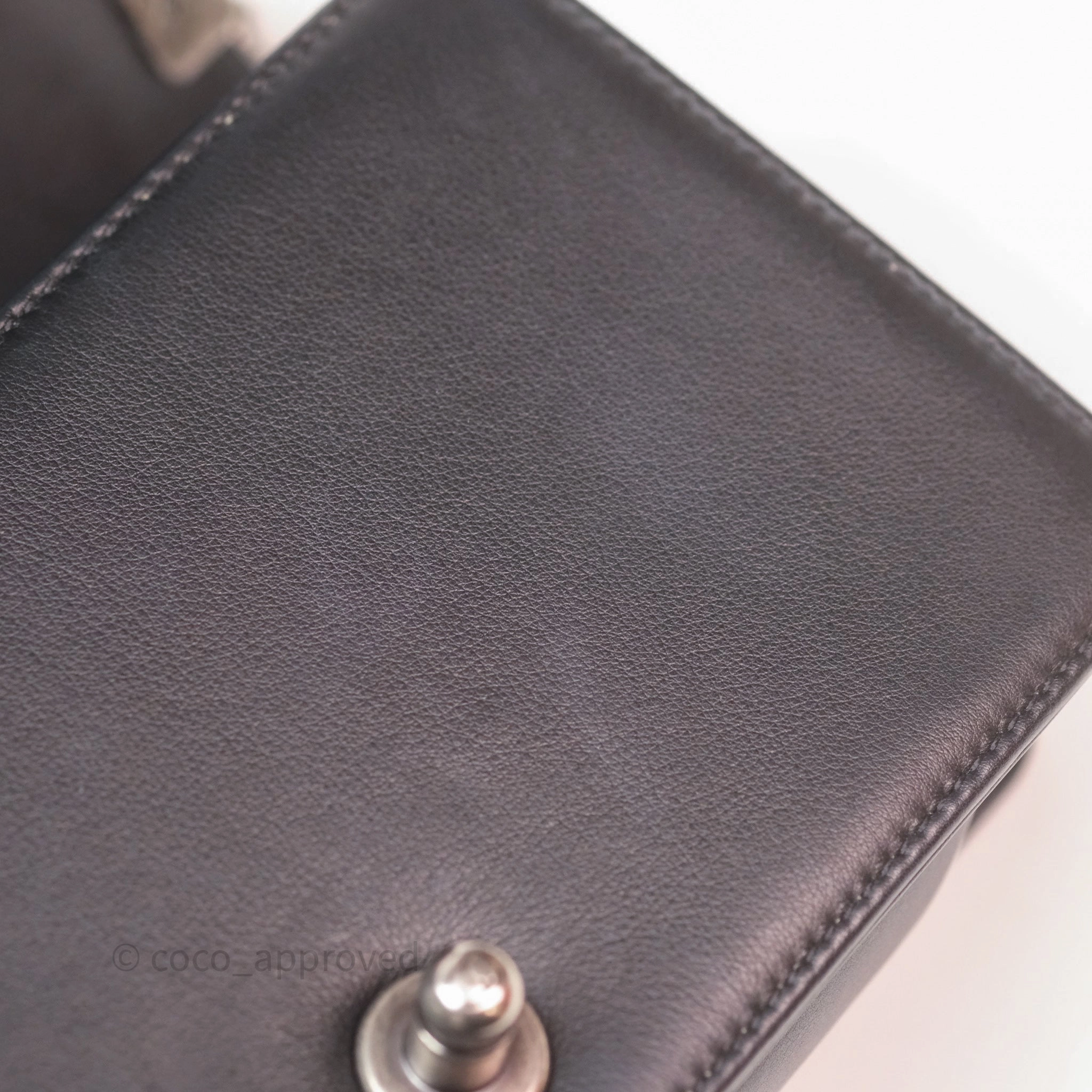 Chanel Small Boy Black Lambskin Ruthenium Hardware