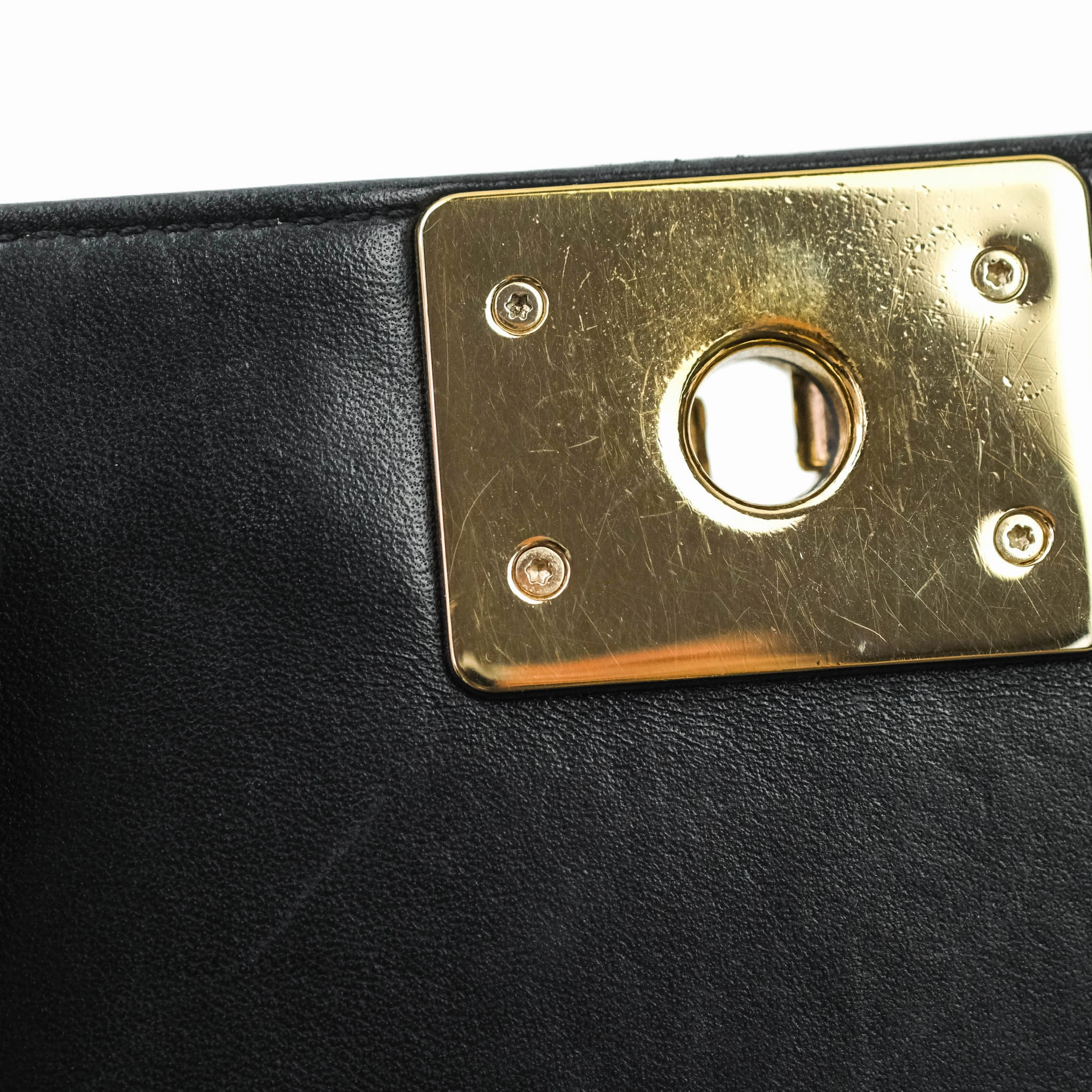 Chanel Small Boy Chevron Black Lambskin Gold Hardware