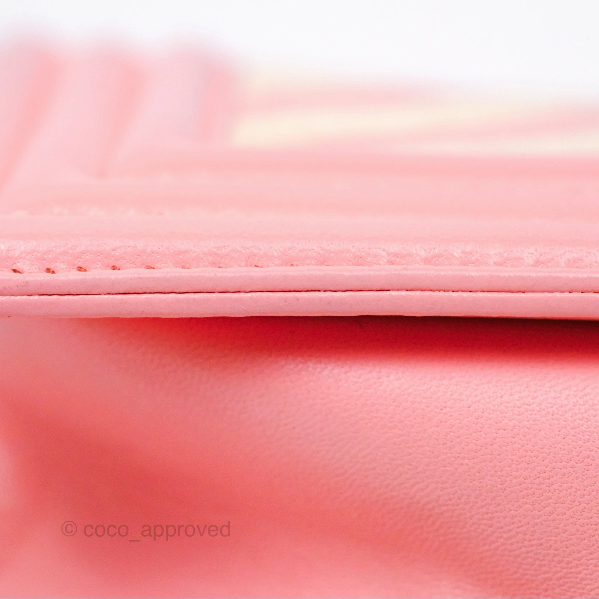 Chanel Small Boy Chevron Fabric Braided Pink Aged Gold Hardware