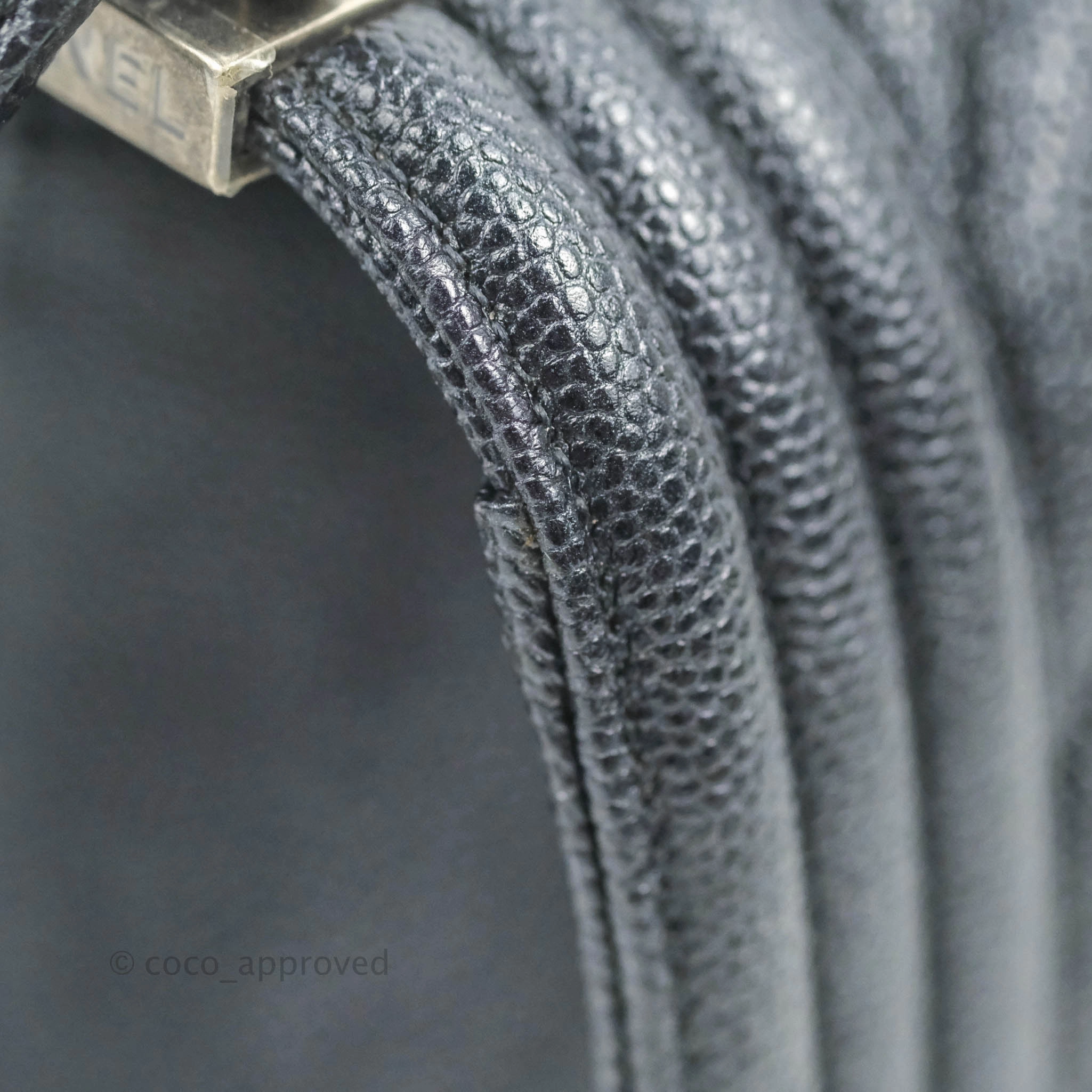 Chanel Small Boy Chevron Very Dark Navy (Looks Black) Caviar Ruthenium Hardware