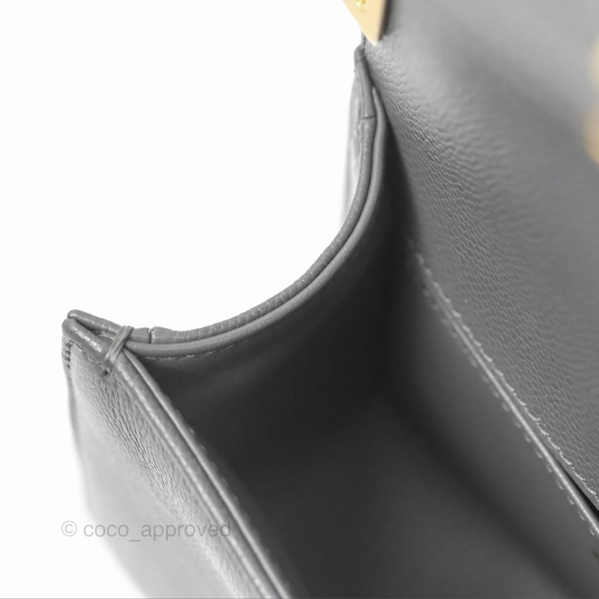 Chanel Small Boy Dark Grey Caviar Aged Gold Hardware