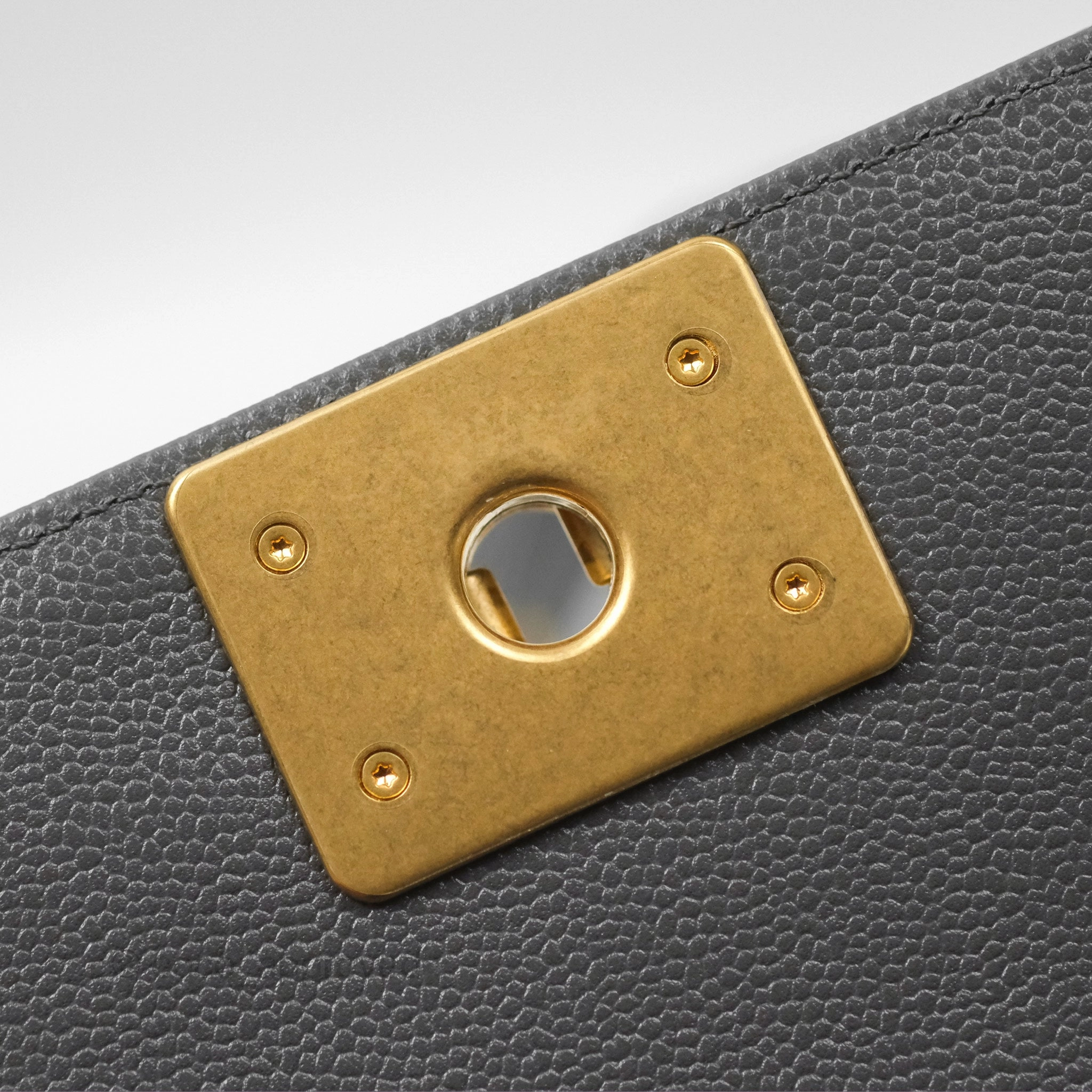 Chanel Small Boy Dark Grey Caviar Aged Gold Hardware