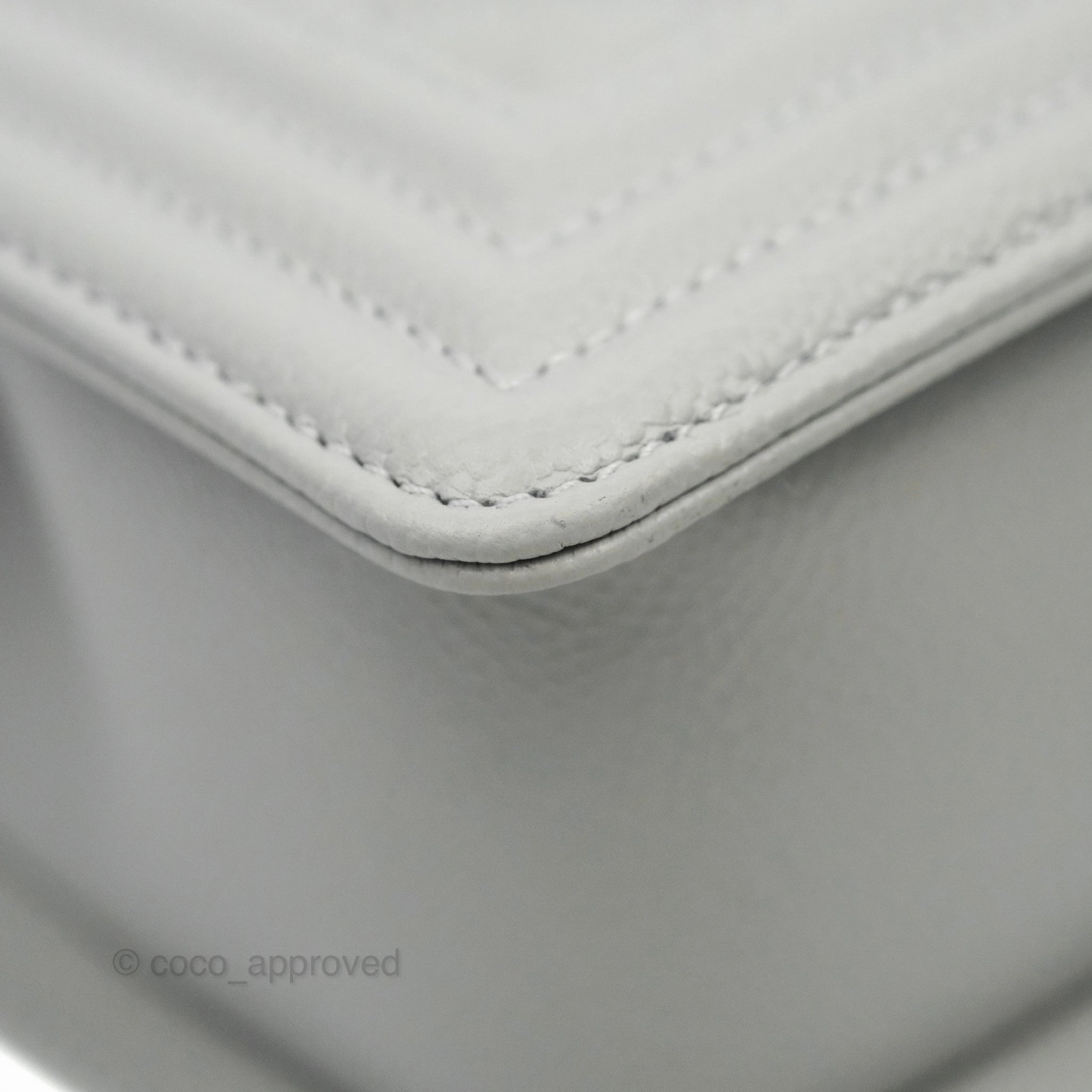 Chanel Small Boy Grey Caviar Gold Hardware
