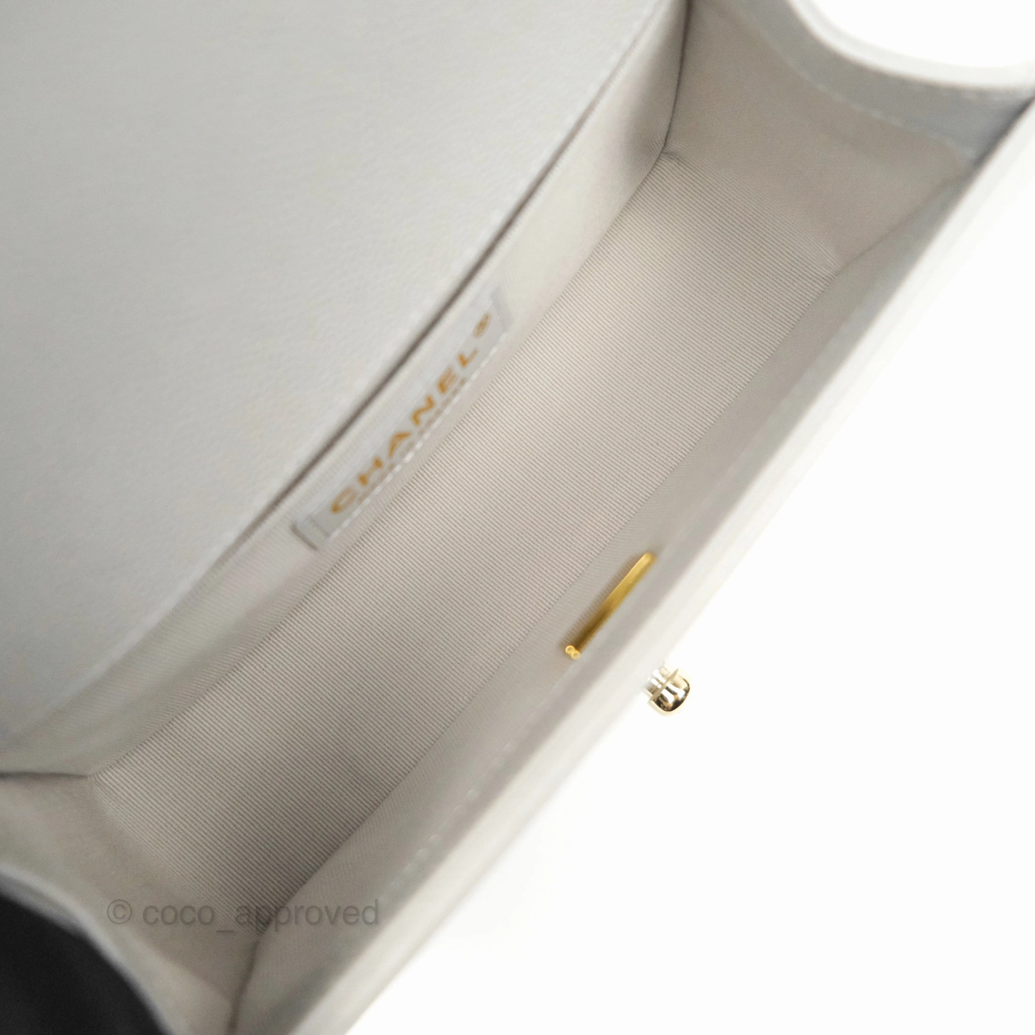 Chanel Small Boy Grey Caviar Gold Hardware