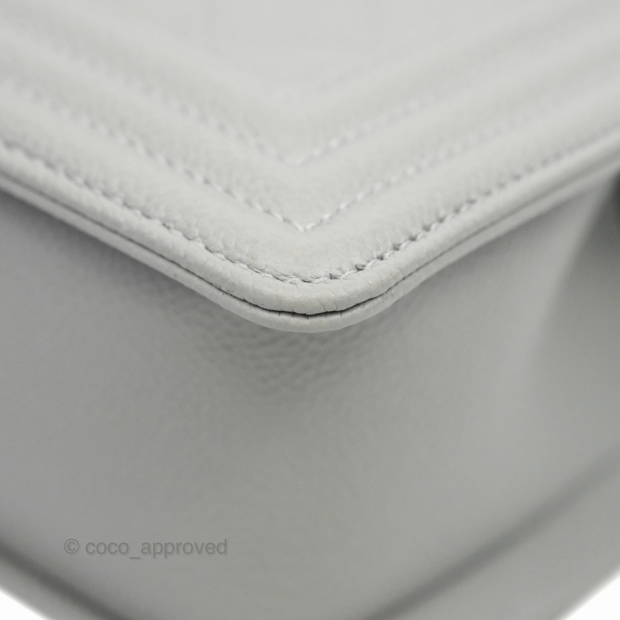 Chanel Small Boy Grey Caviar Gold Hardware