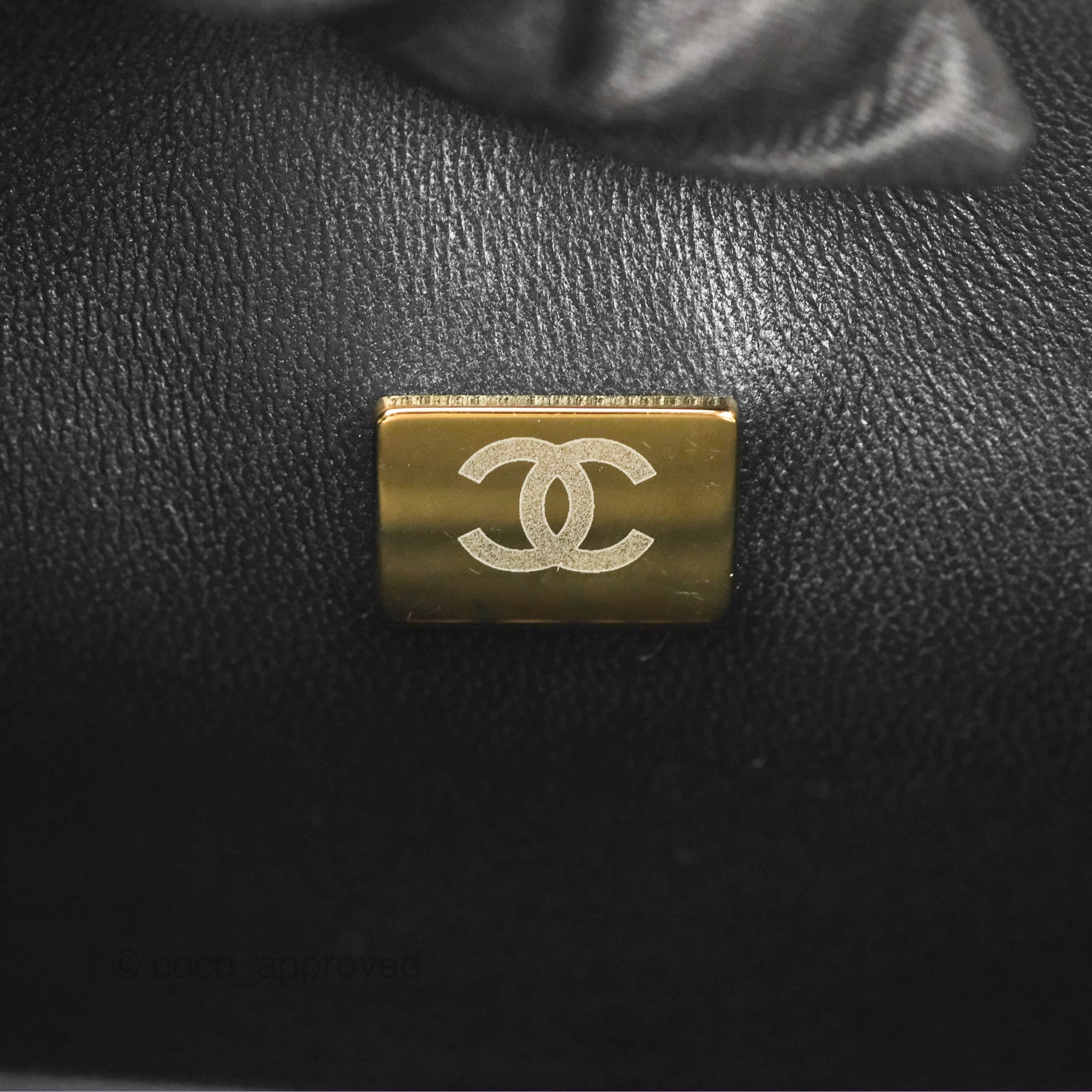 Chanel Small Boy Quilted Black Calfskin Aged Gold Hardware