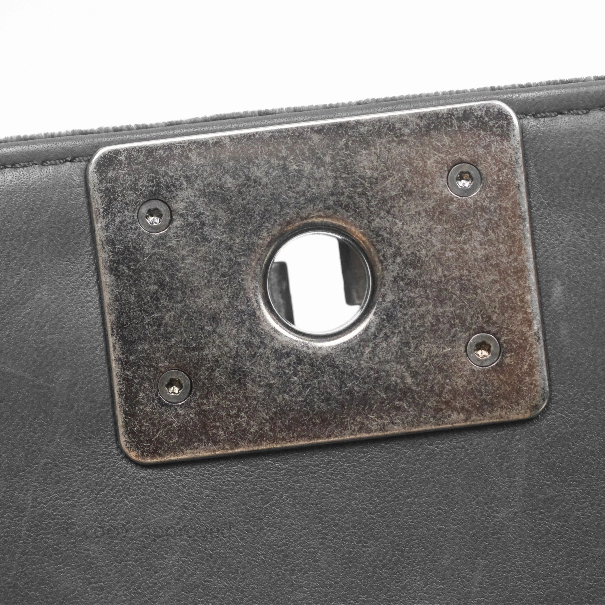 Chanel Small Boy Quilted Dark Green Velvet Ruthenium Hardware