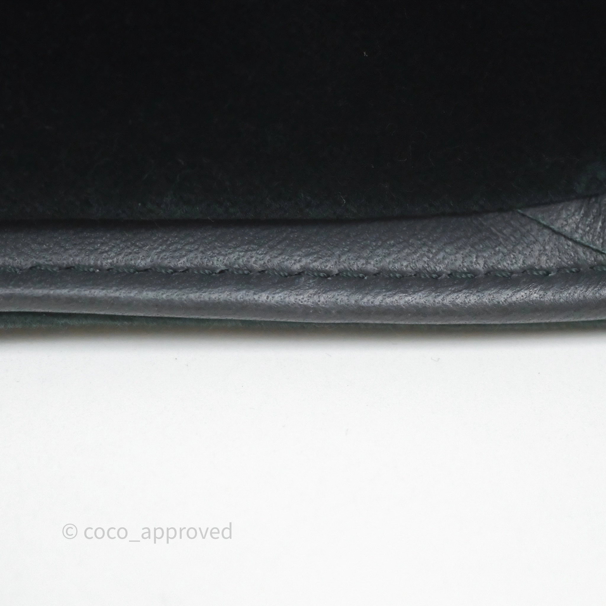 Chanel Small Boy Quilted Dark Green Velvet Ruthenium Hardware