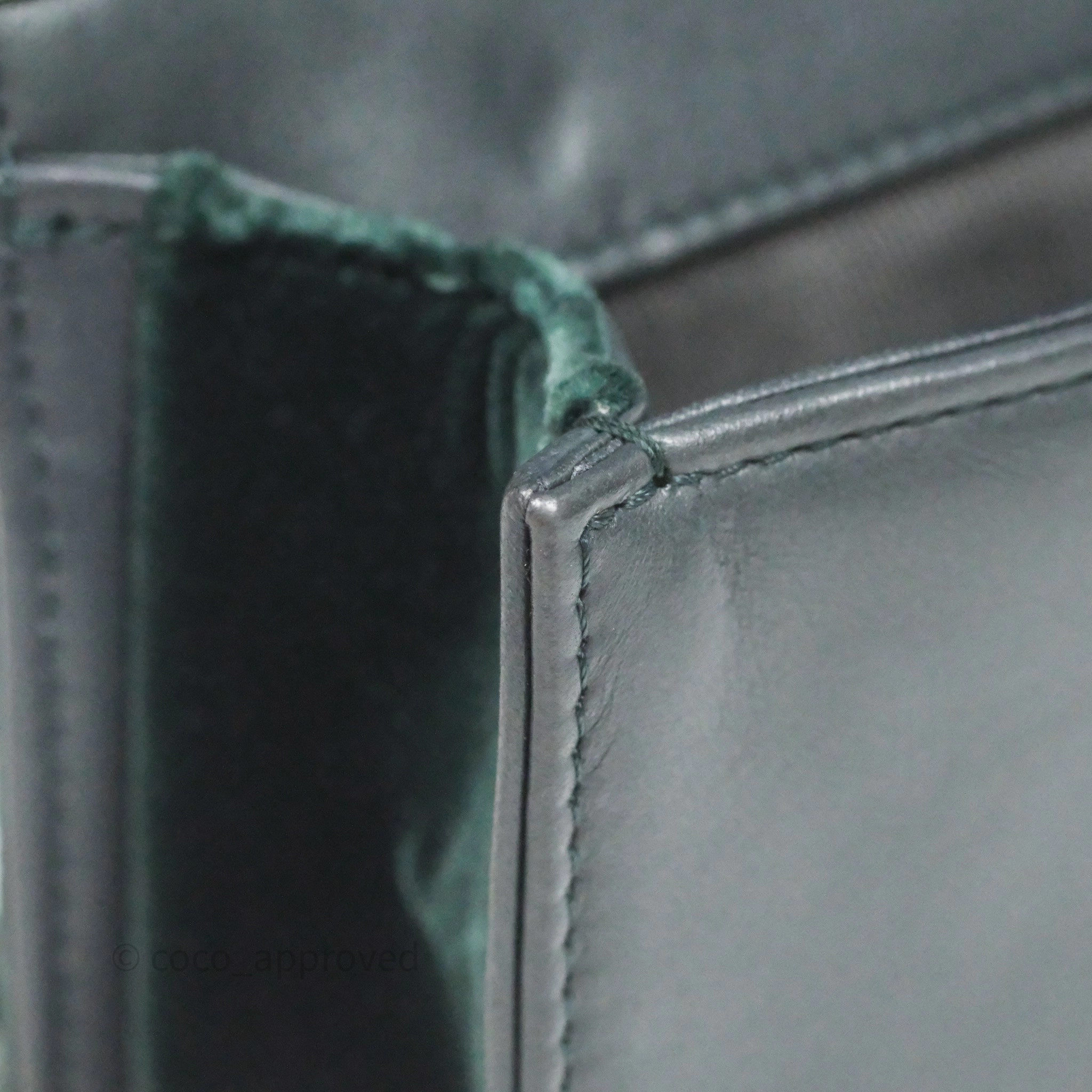 Chanel Small Boy Quilted Dark Green Velvet Ruthenium Hardware