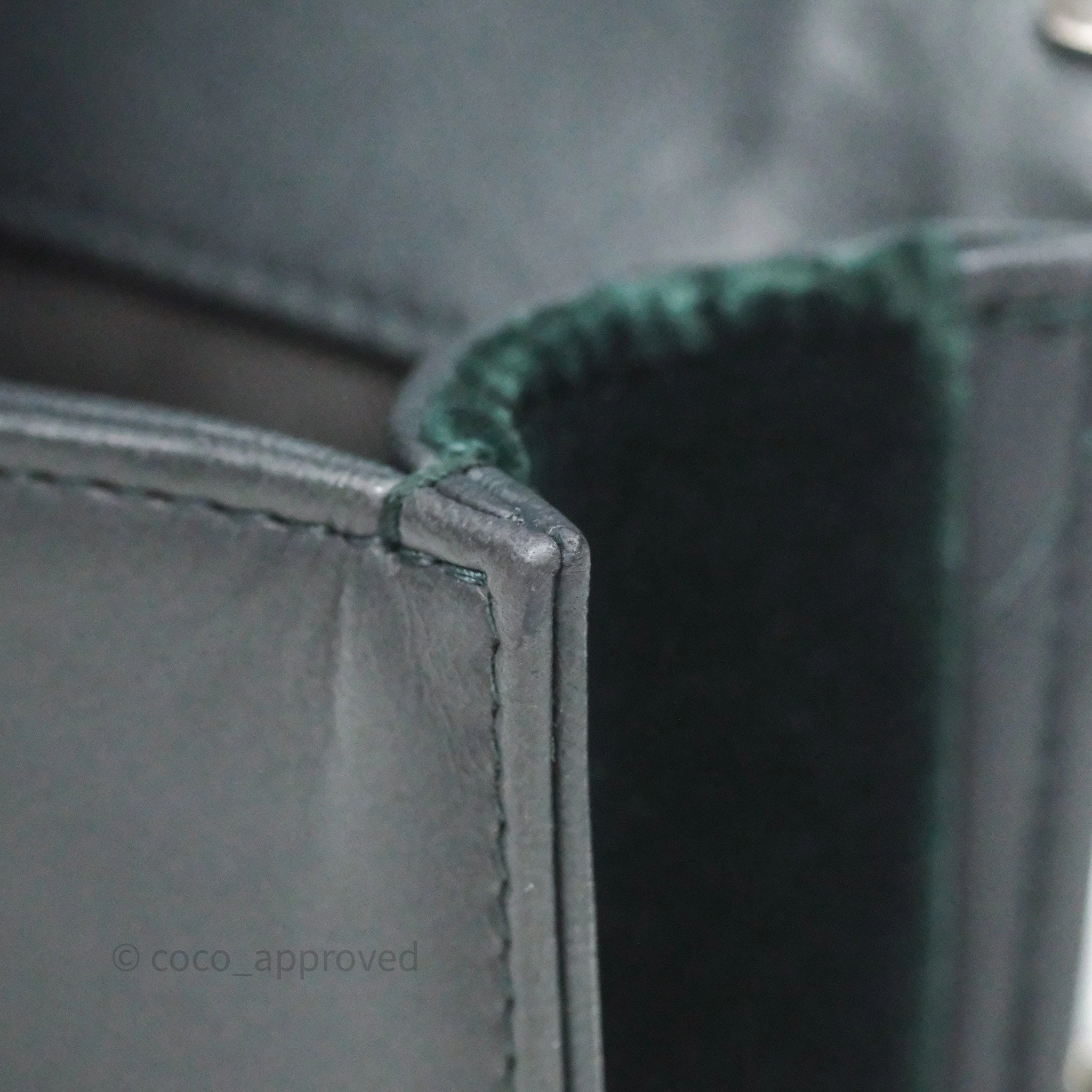 Chanel Small Boy Quilted Dark Green Velvet Ruthenium Hardware