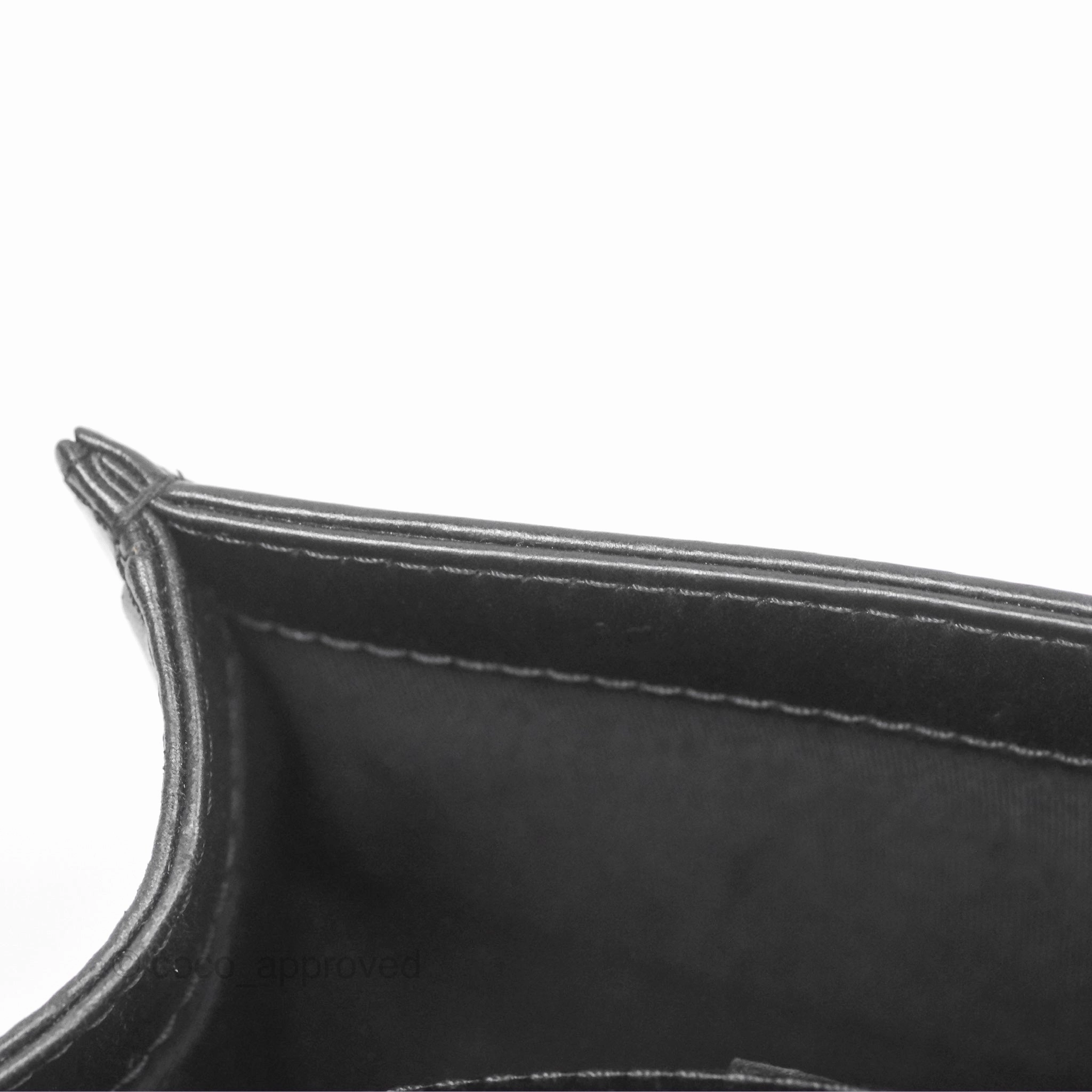Chanel Small Chain Around Top Handle Boy Black Calfskin Ruthenium Hardware