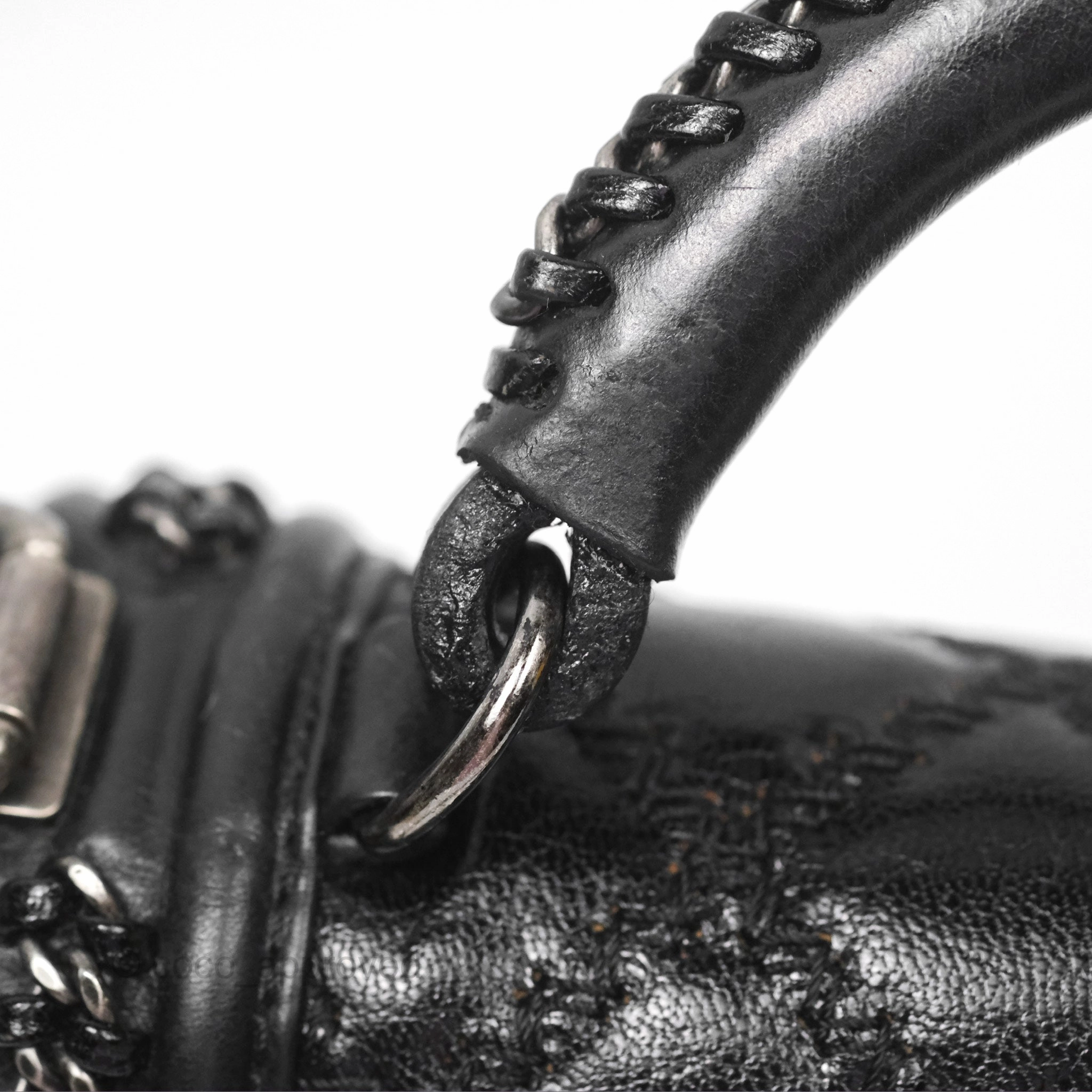 Chanel Small Chain Around Top Handle Boy Black Calfskin Ruthenium Hardware