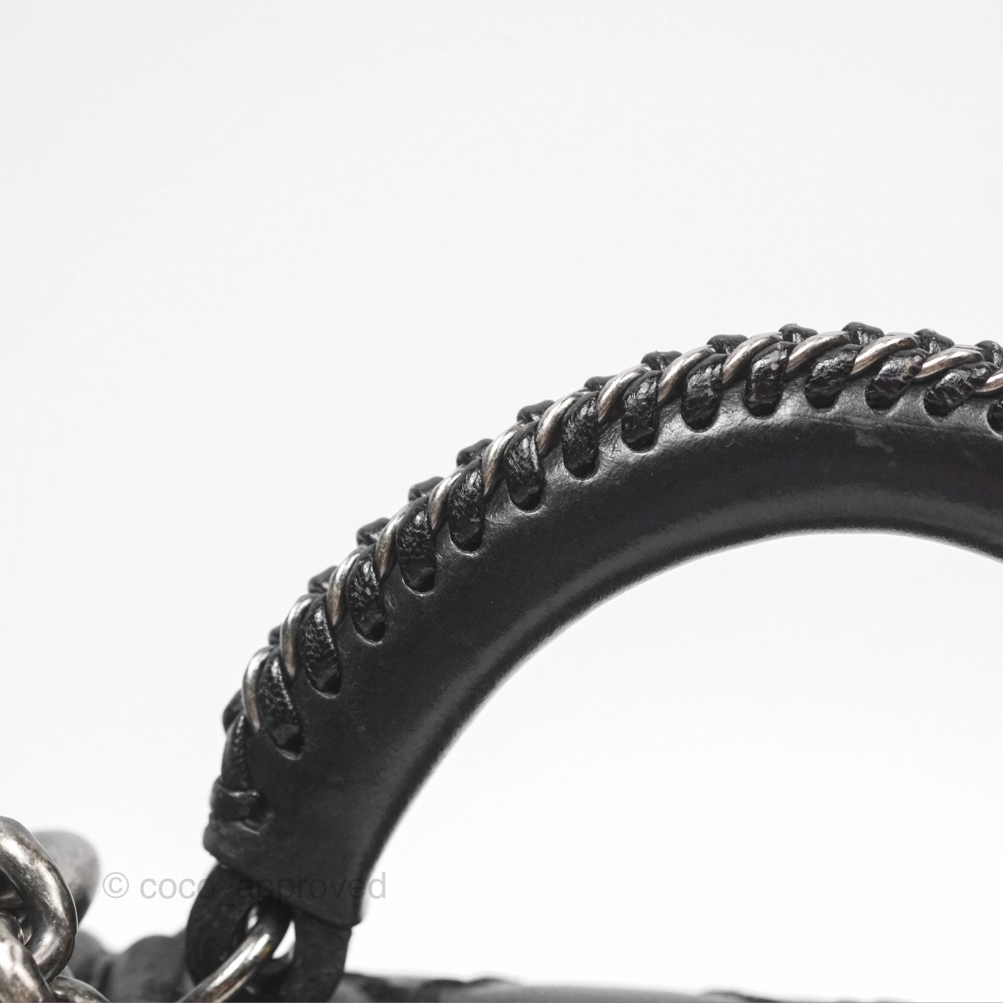 Chanel Small Chain Around Top Handle Boy Black Calfskin Ruthenium Hardware