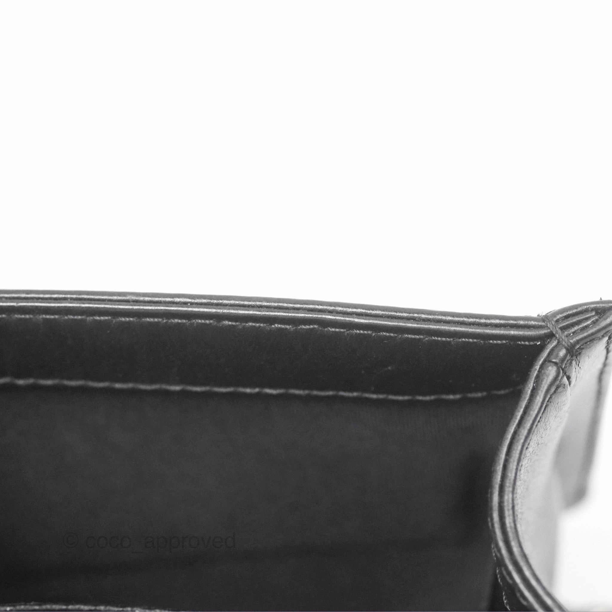 Chanel Small Chain Around Top Handle Boy Black Calfskin Ruthenium Hardware