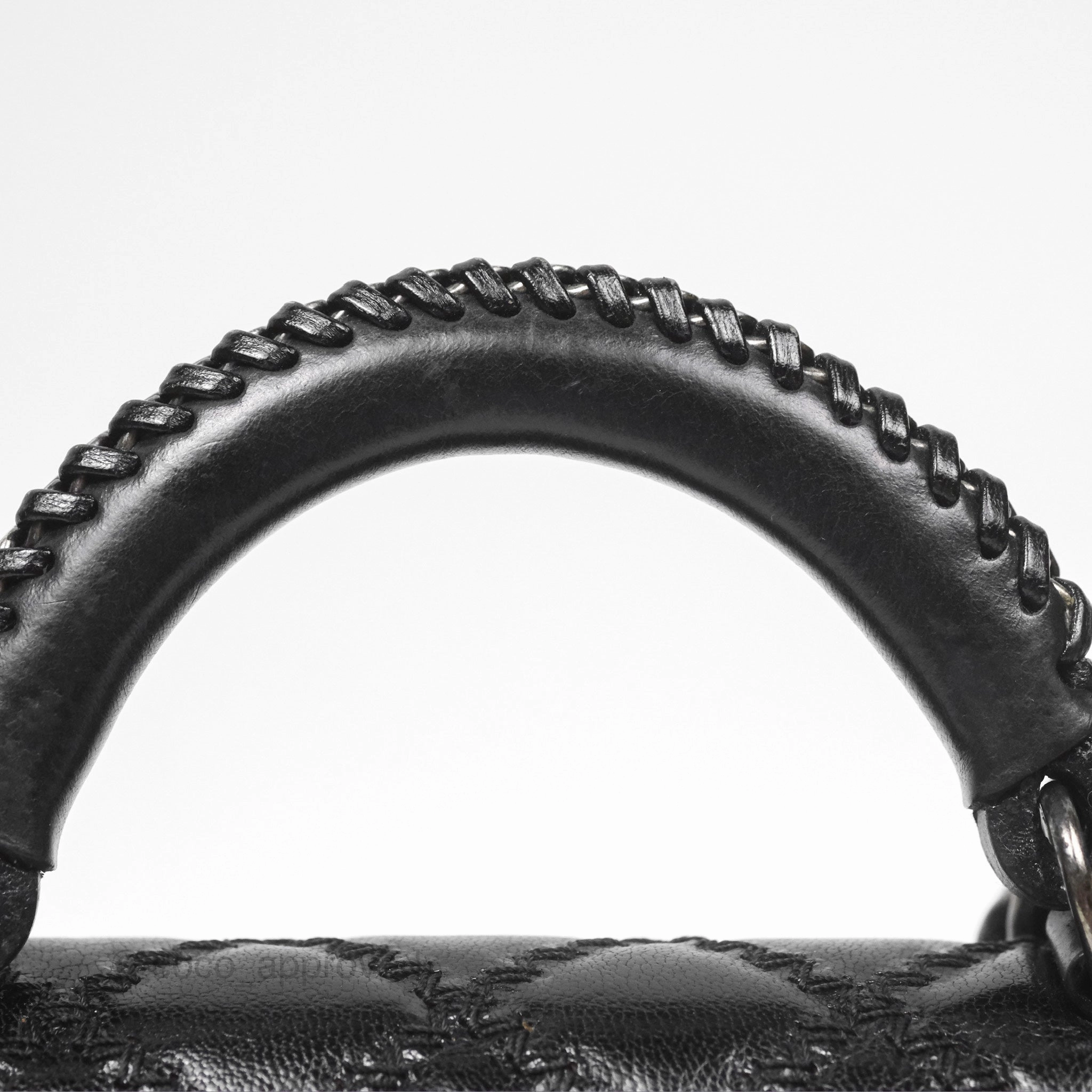 Chanel Small Chain Around Top Handle Boy Black Calfskin Ruthenium Hardware