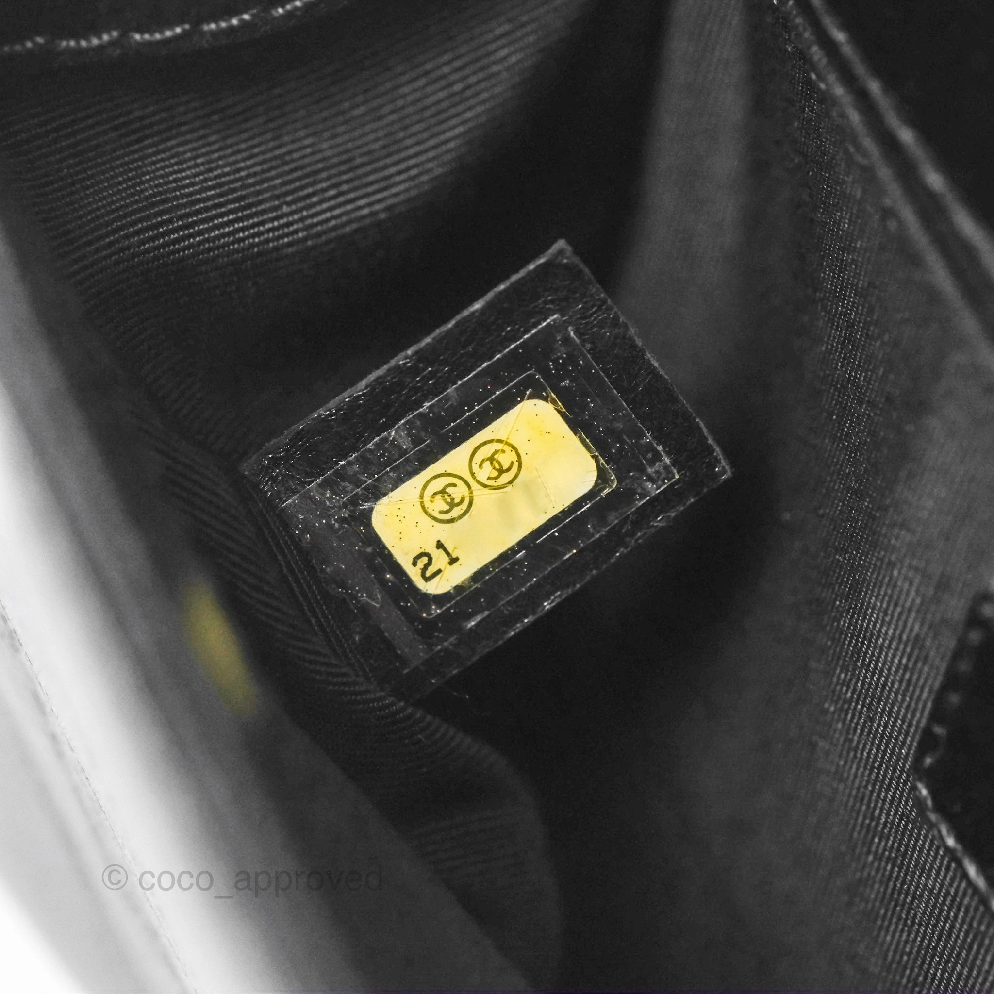 Chanel Small Chain Around Top Handle Boy Black Calfskin Ruthenium Hardware