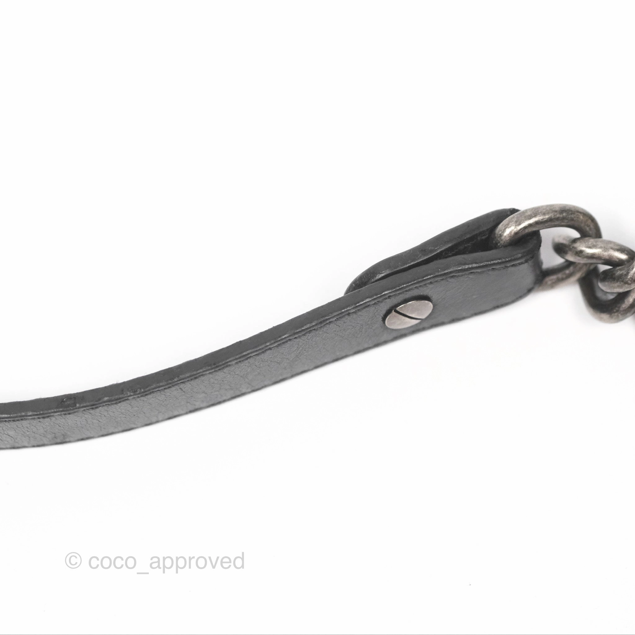 Chanel Small Chain Around Top Handle Boy Black Calfskin Ruthenium Hardware