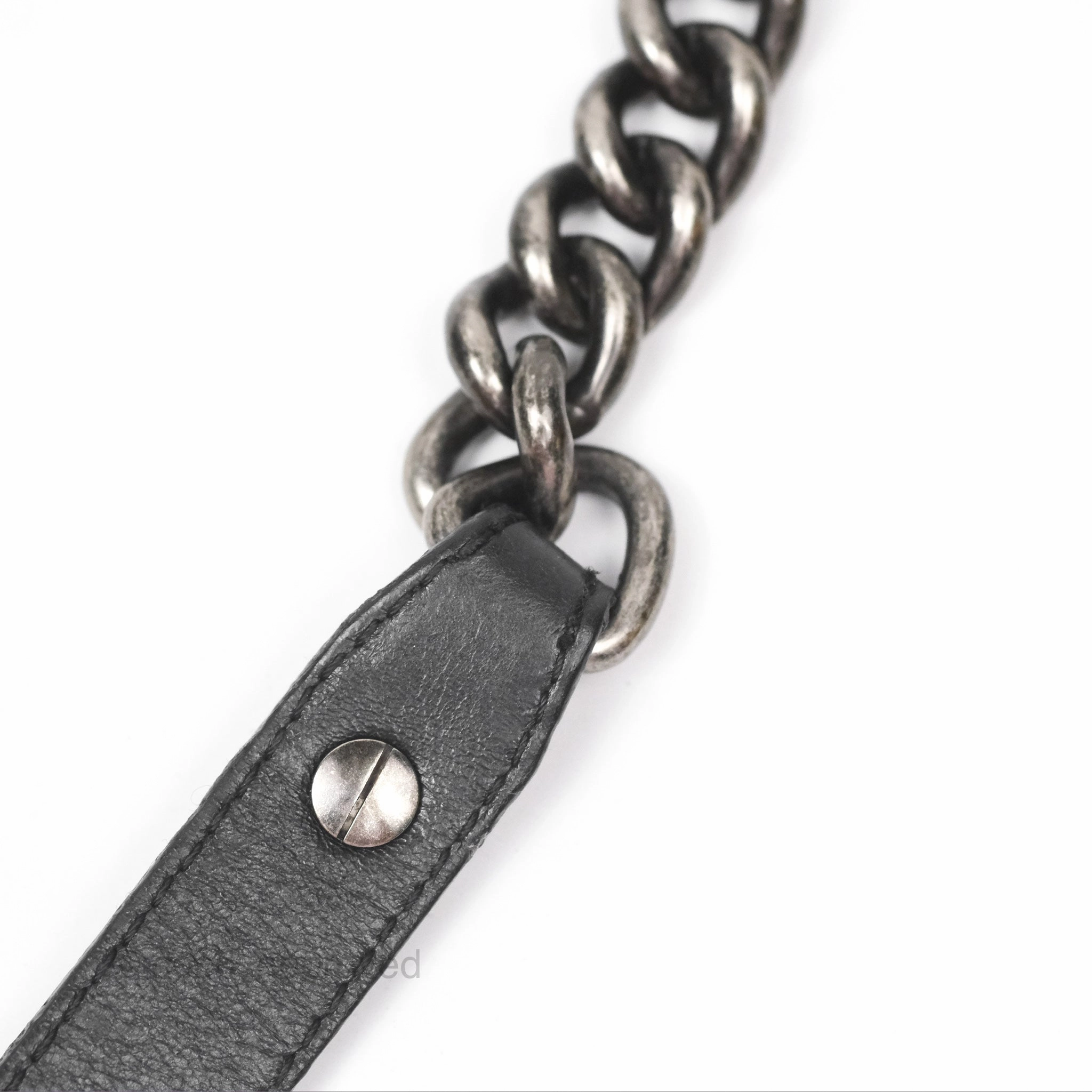 Chanel Small Chain Around Top Handle Boy Black Calfskin Ruthenium Hardware