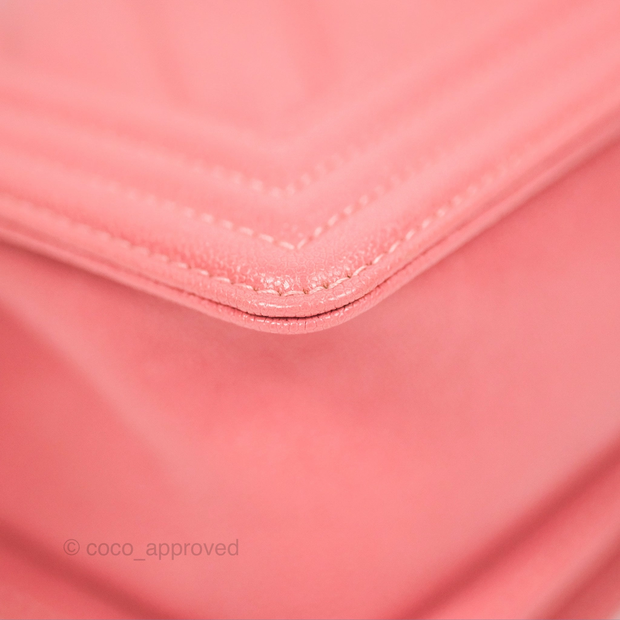 Chanel Small Chevron Boy Pink Caviar Gold Hardware