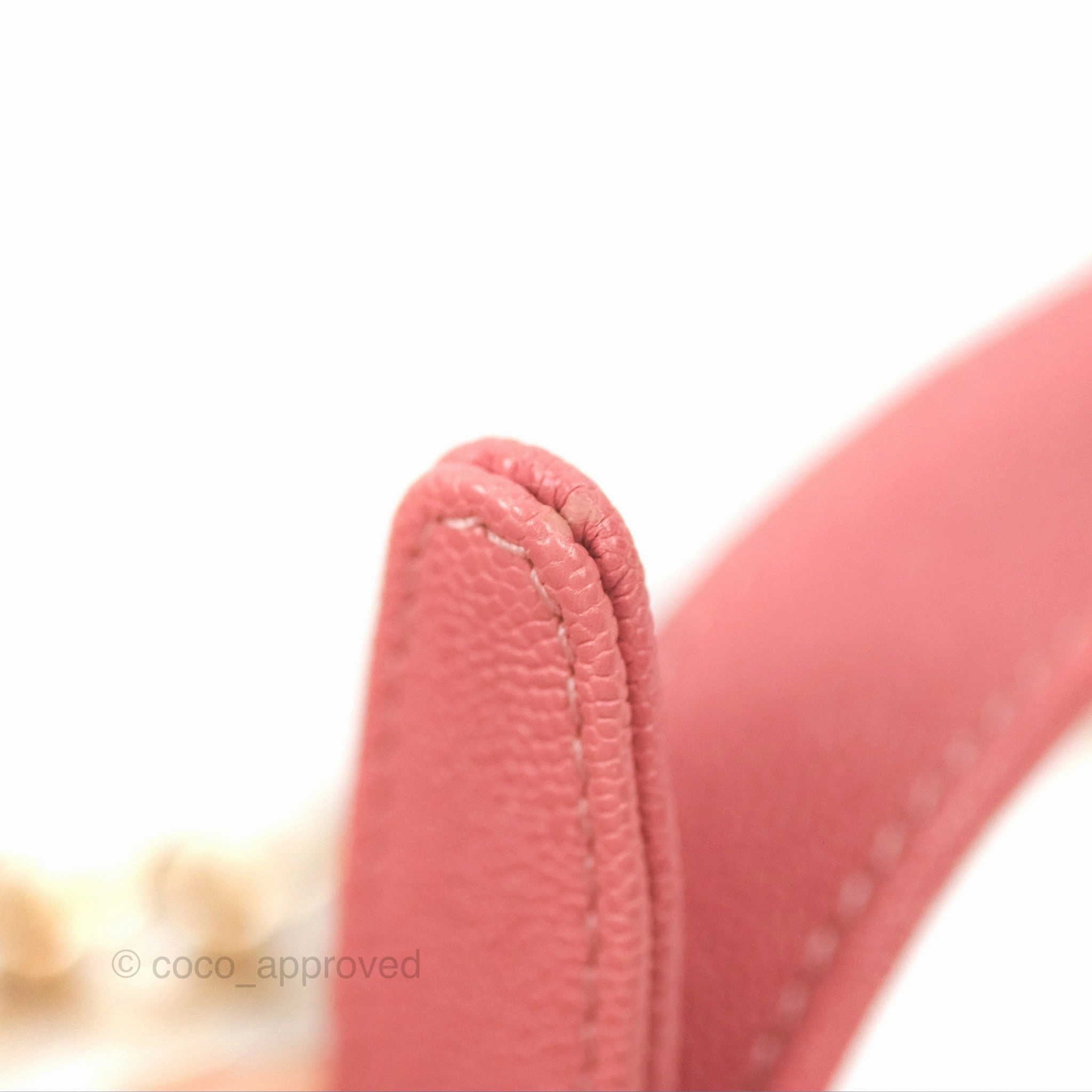 Chanel Small Chevron Boy Pink Caviar Gold Hardware