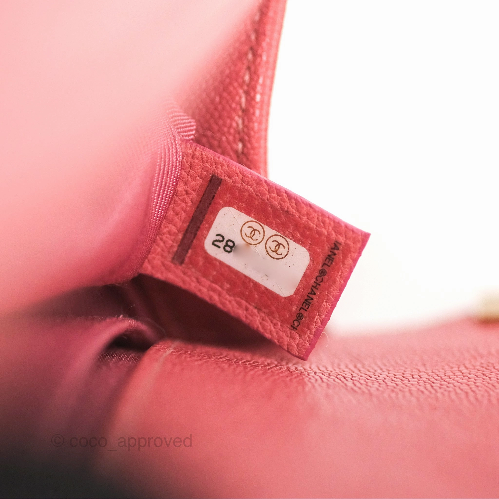 Chanel Small Chevron Boy Pink Caviar Gold Hardware