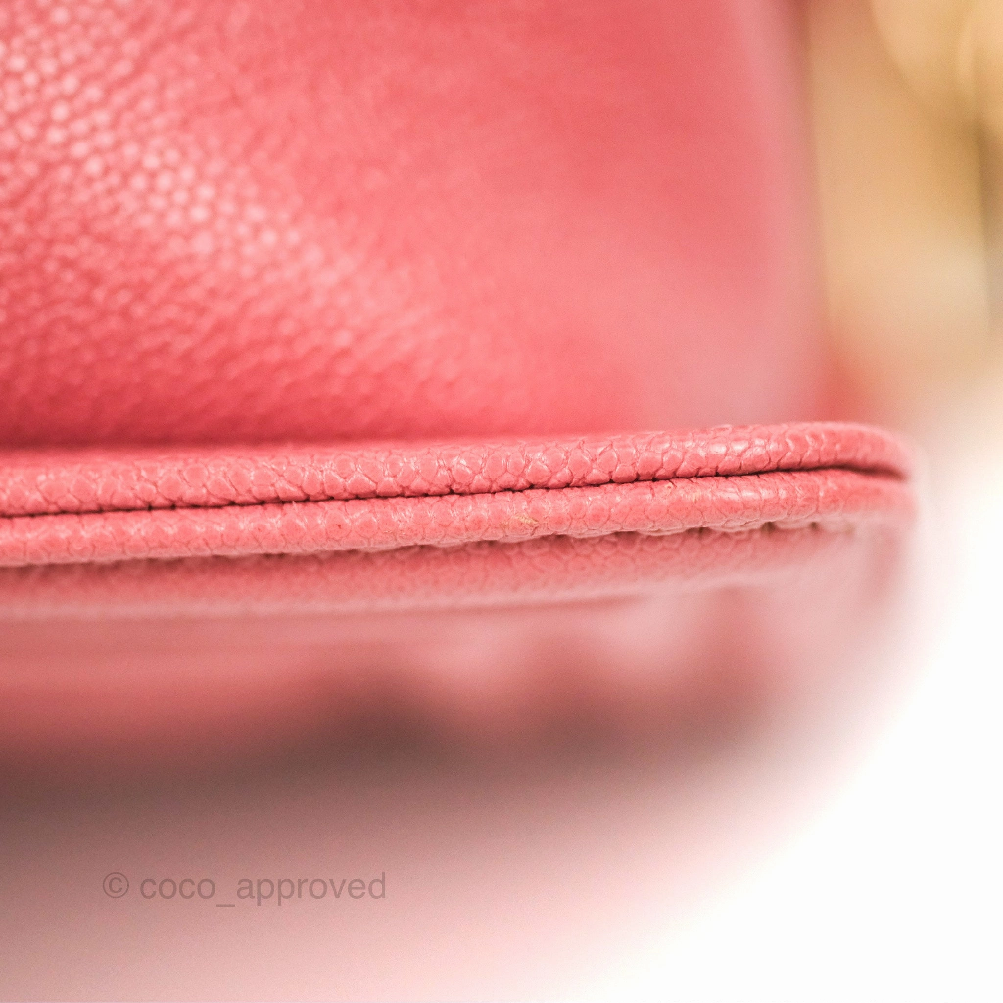 Chanel Small Chevron Boy Pink Caviar Gold Hardware