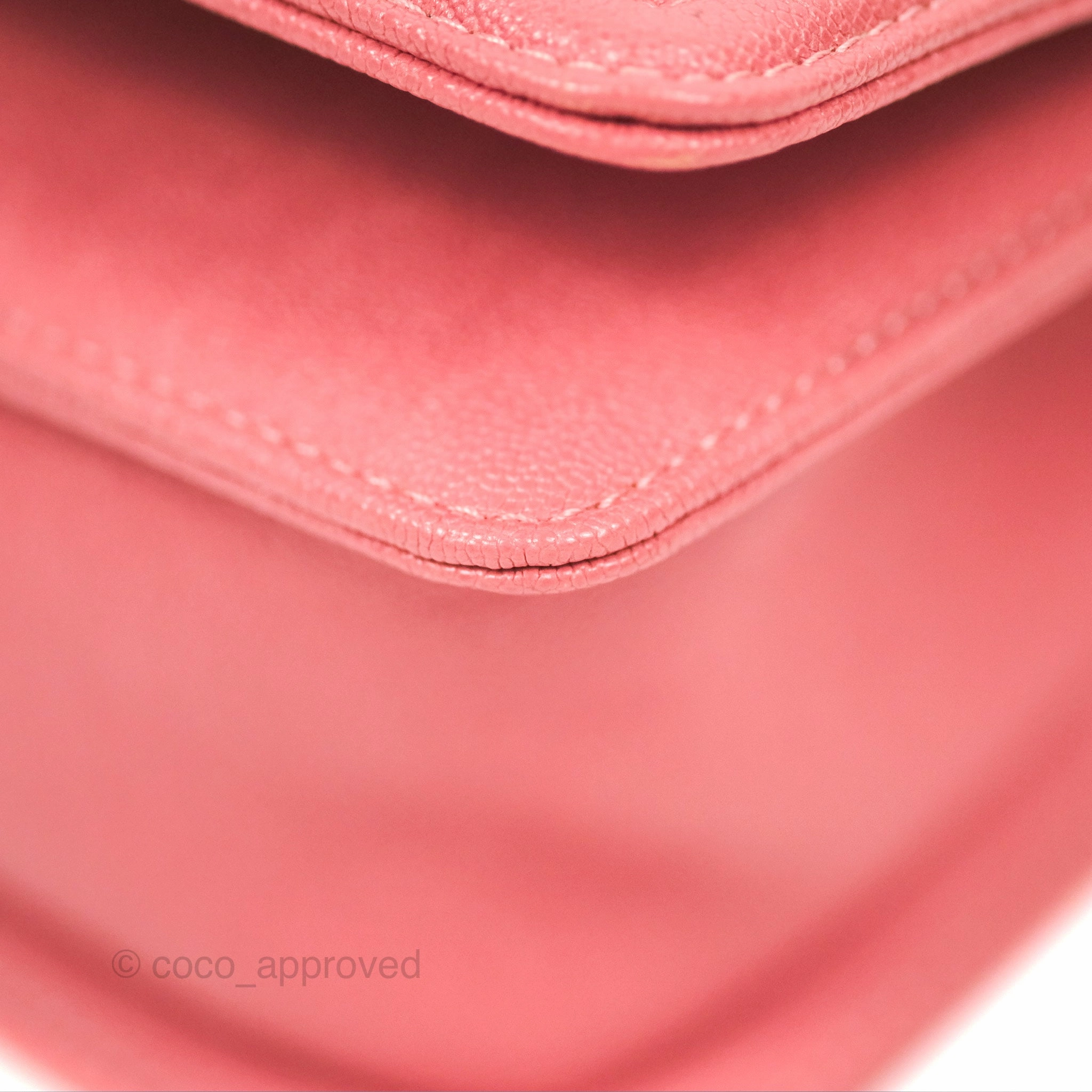Chanel Small Chevron Boy Pink Caviar Gold Hardware