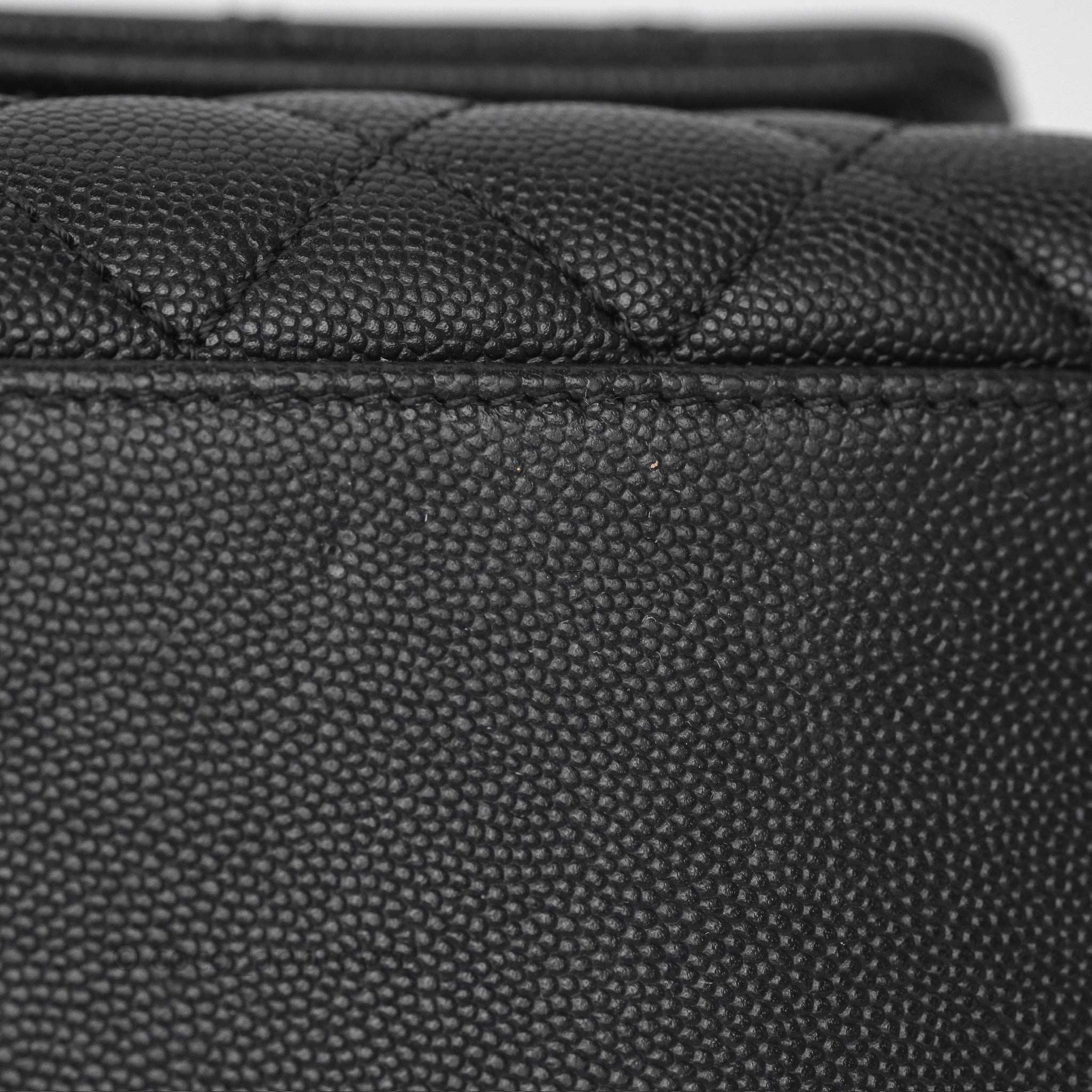 Chanel Small Coco Handle Black Caviar Gold Hardware Lizard Embossed Handle