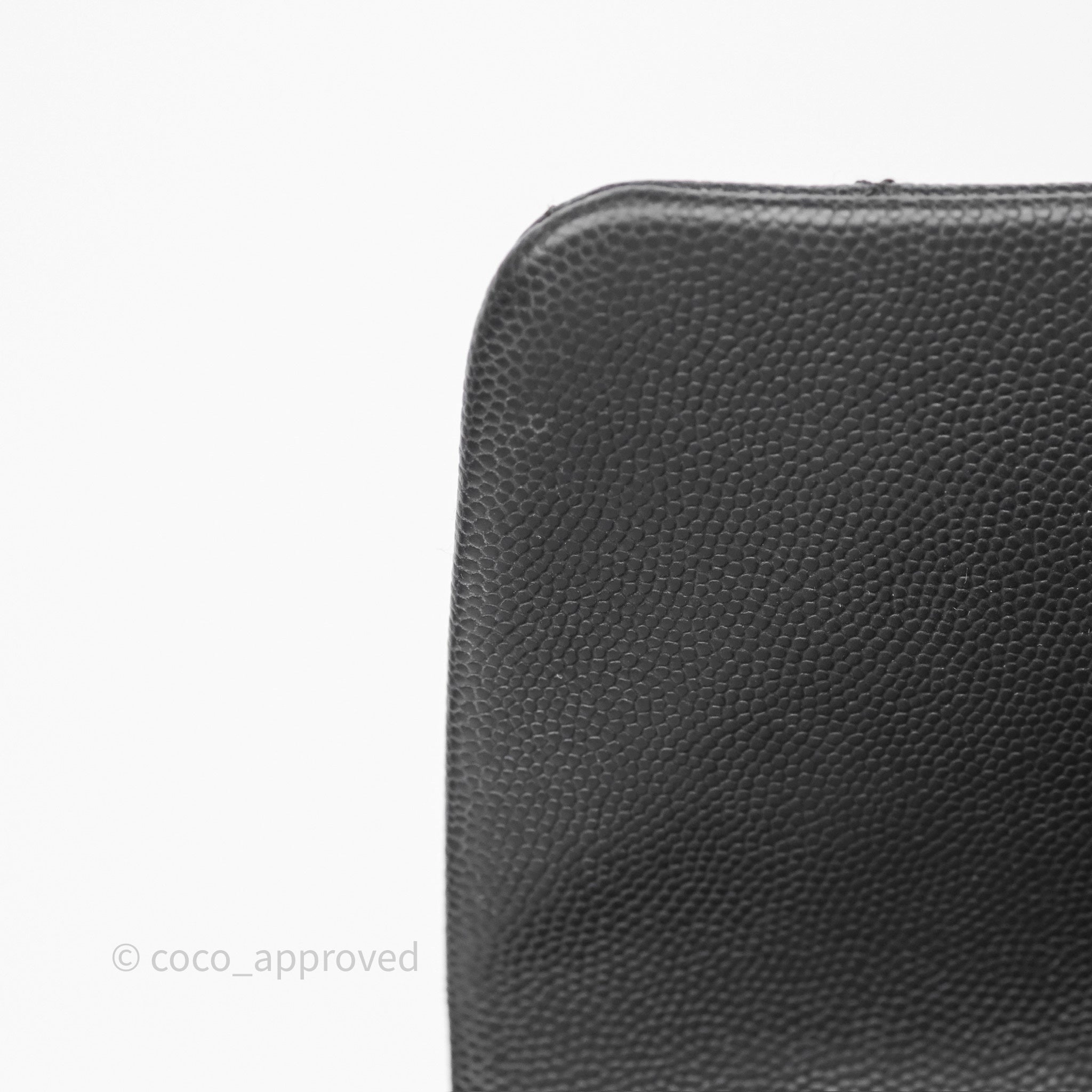 Chanel Small Coco Handle Black Caviar Gold Hardware Lizard Embossed Handle