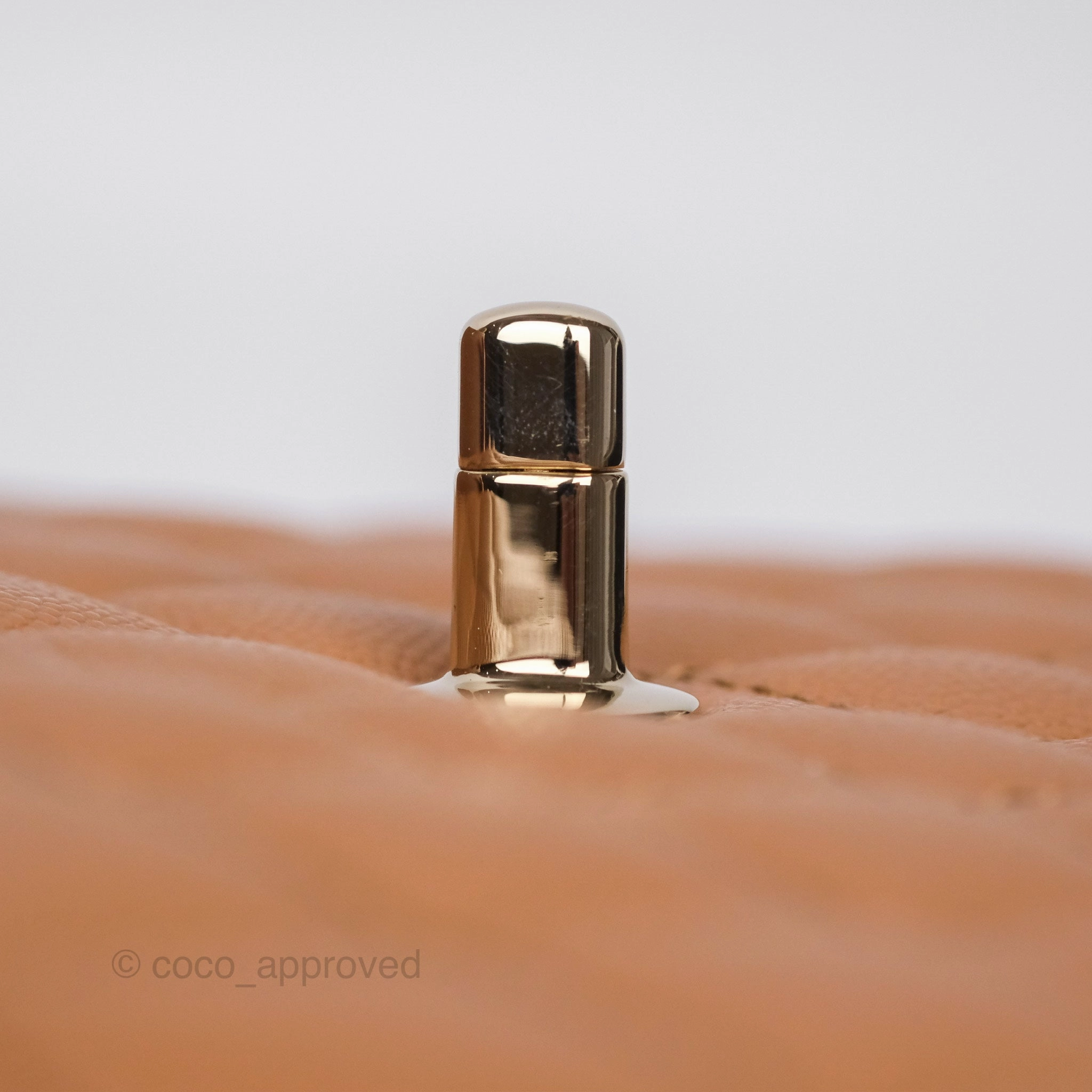 Chanel Small Coco Handle Caramel Beige Caviar Gold Hardware