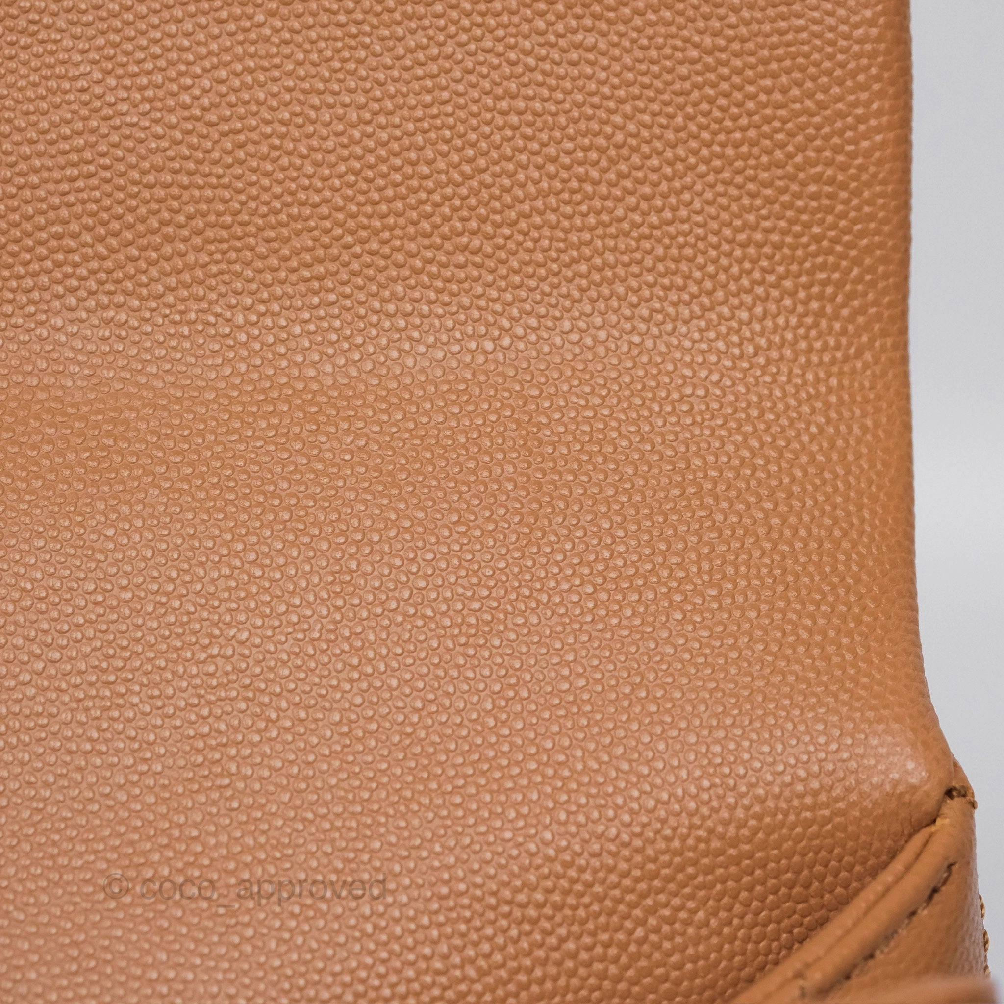 Chanel Small Coco Handle Caramel Beige Caviar Gold Hardware