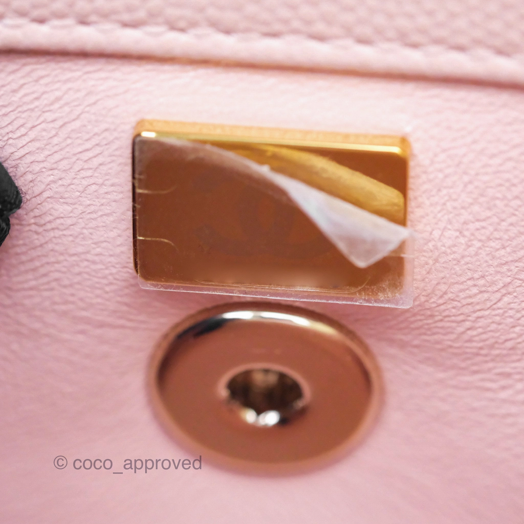 Chanel Small Coco Handle Pink Caviar Gold Hardware