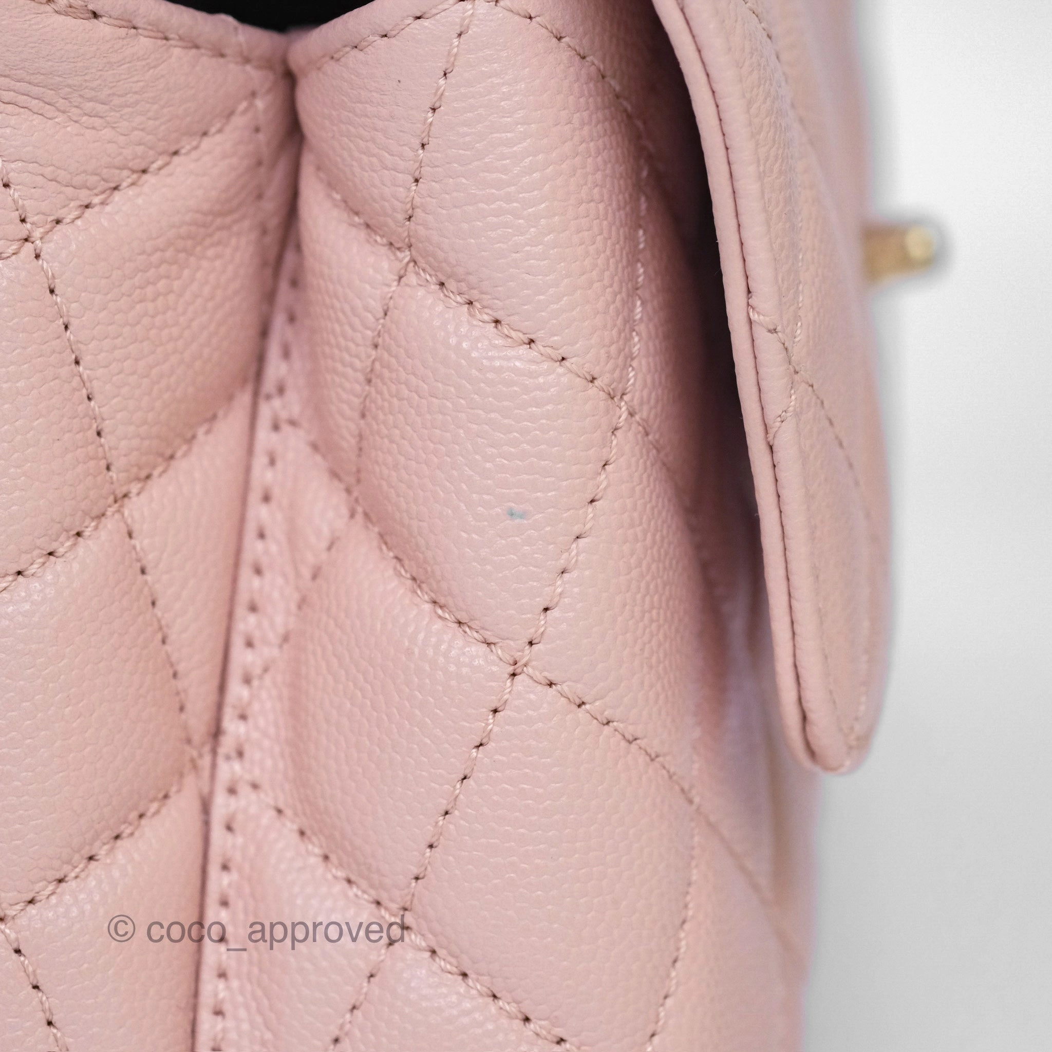 Chanel Small Coco Handle Pink Caviar Gold Hardware