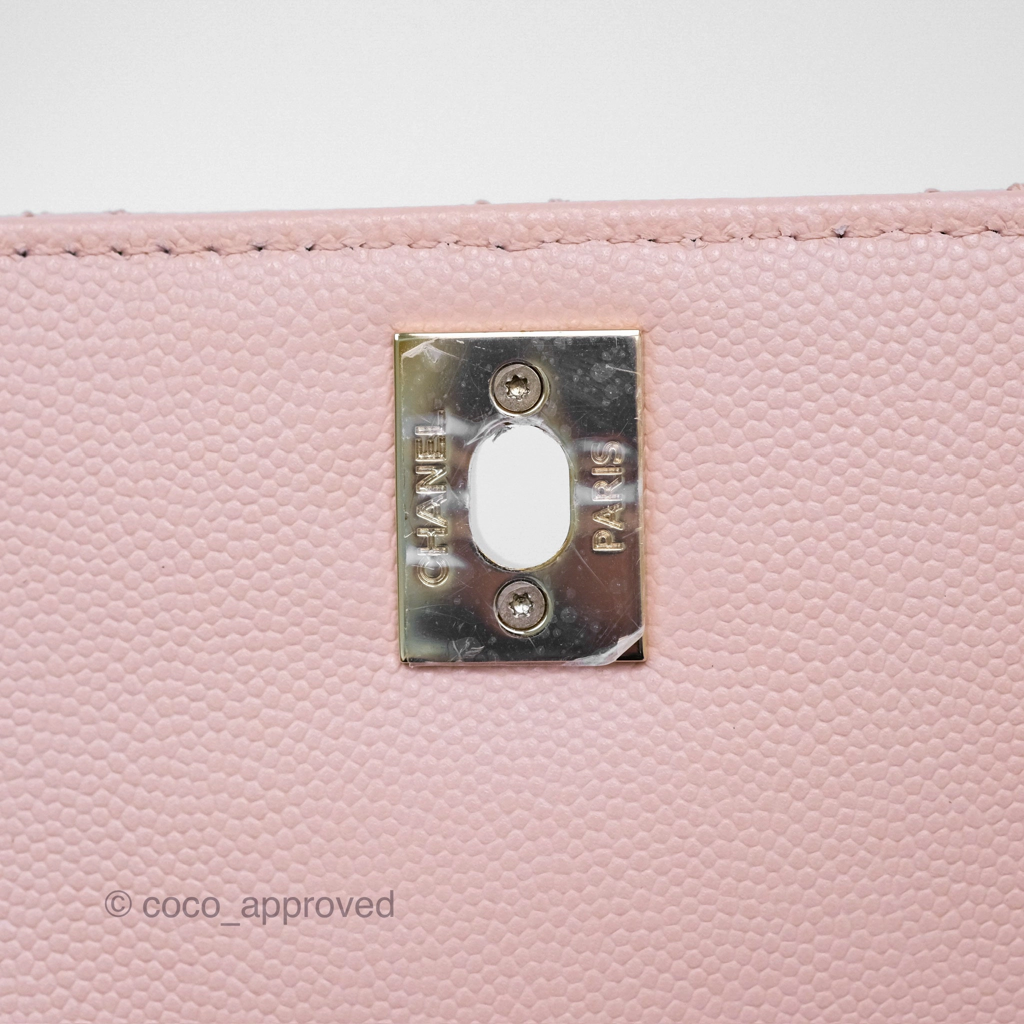 Chanel Small Coco Handle Pink Caviar Gold Hardware