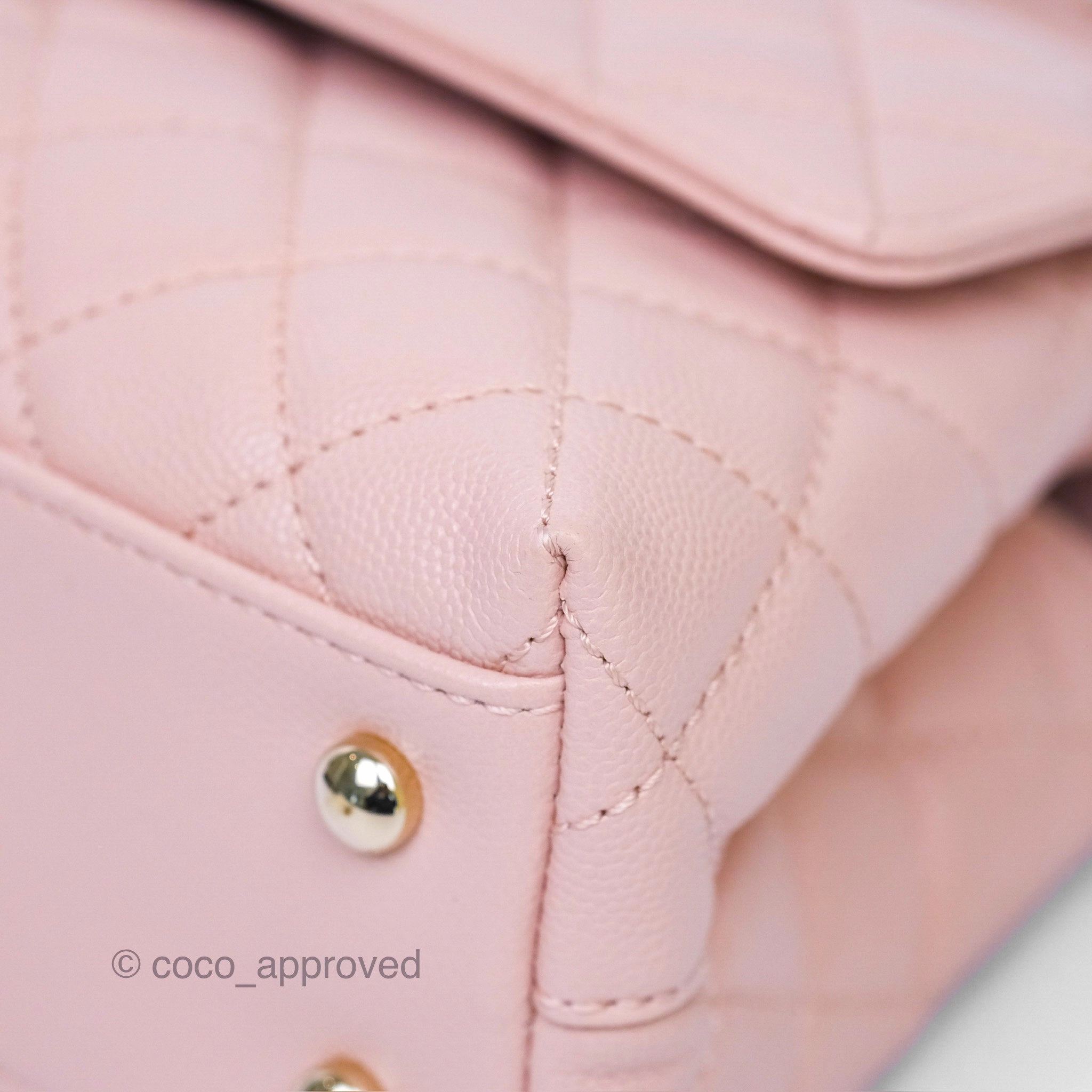 Chanel Small Coco Handle Pink Caviar Gold Hardware